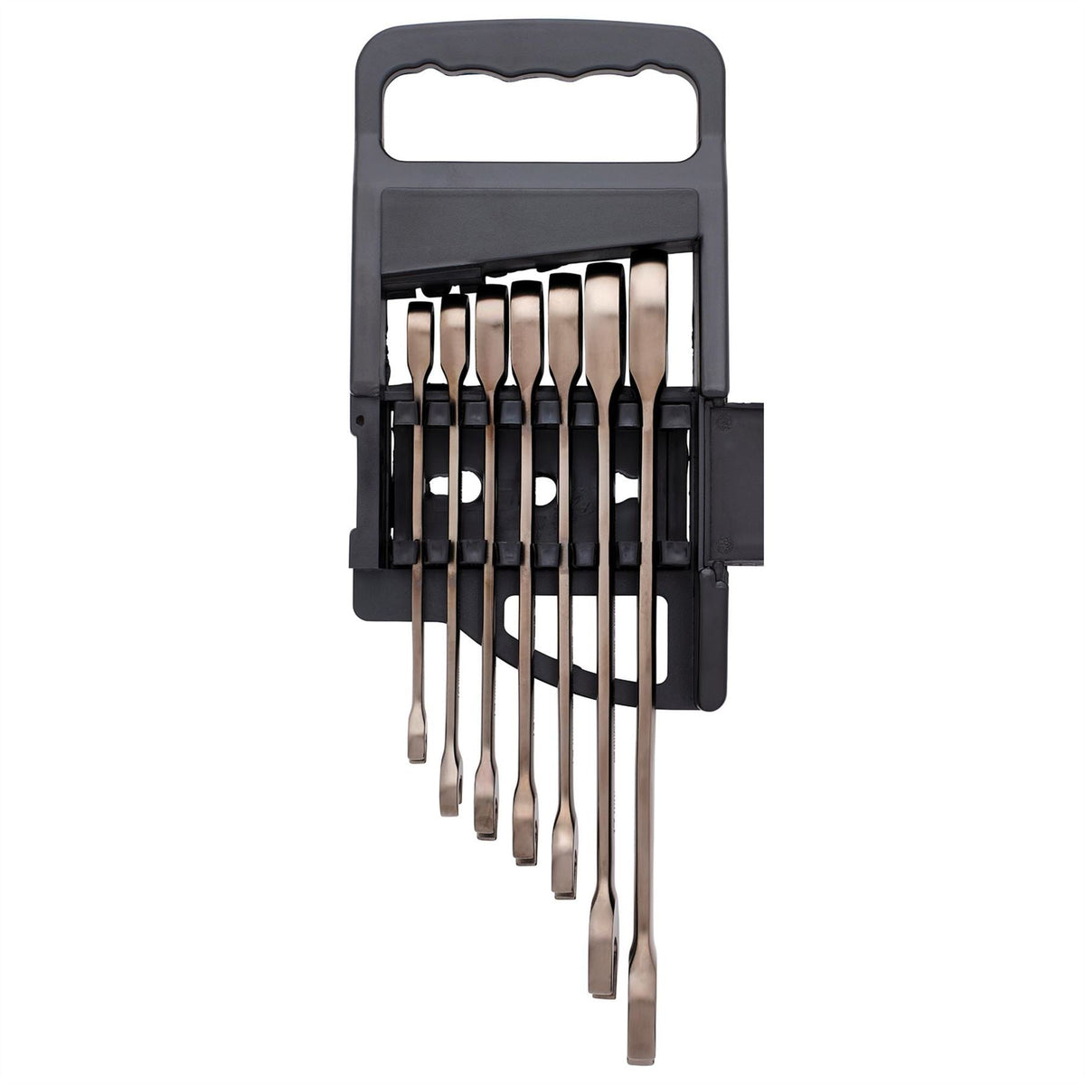 Draper HI-TORQ® Metric Ratcheting Combination Spanner Set Black (7 Piece) 51178 White Rose Tools