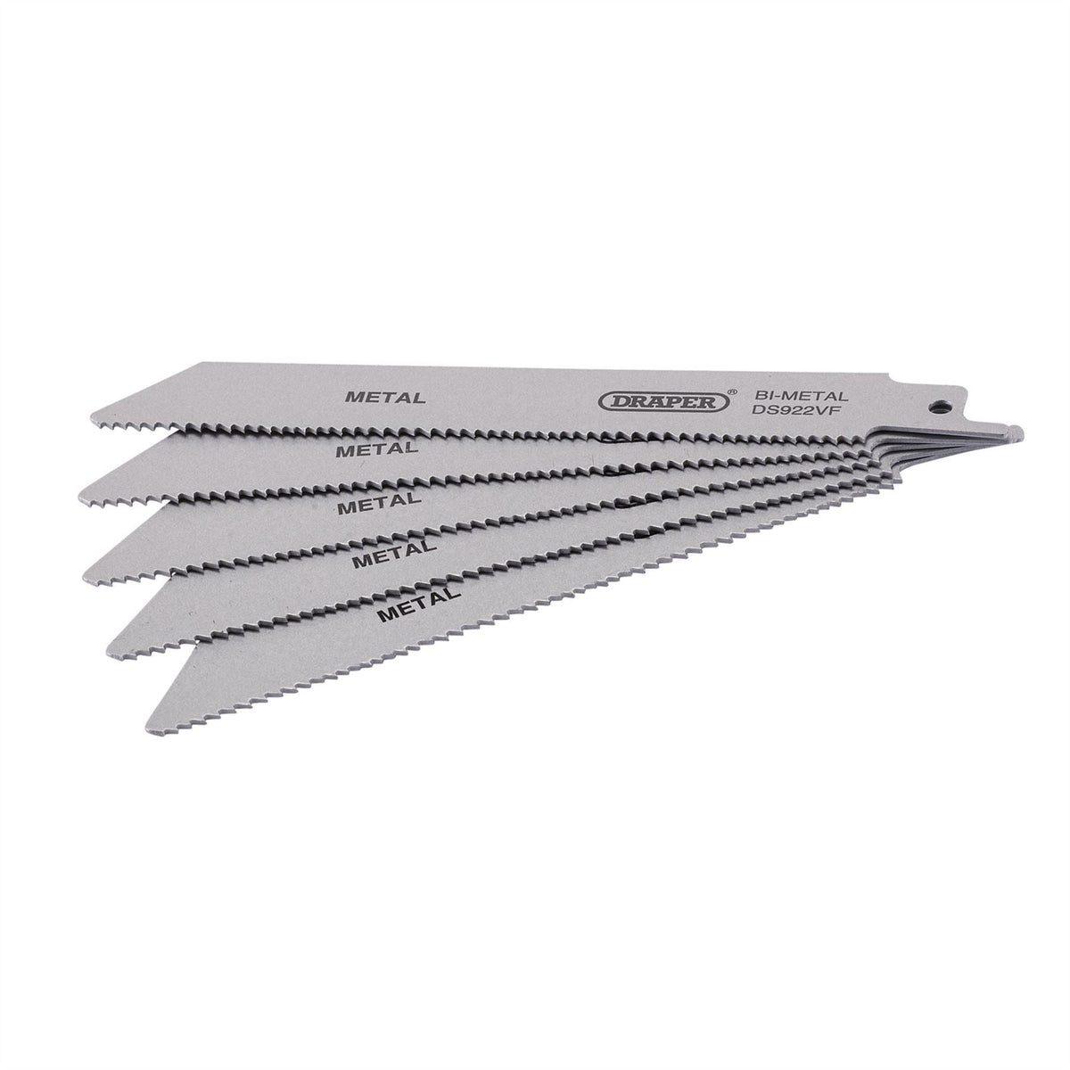 Draper Bi-metal Reciprocating Saw Blades for Metal 150mm 10-14tpi (Pack of 5) 43463 White Rose Tools