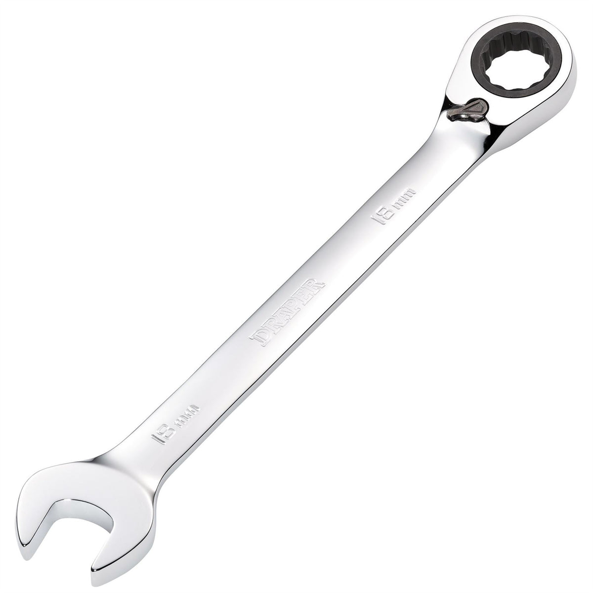 Draper HI-TORQ® Metric Reversible Ratcheting Combination Spanner 18mm 52006 White Rose Tools