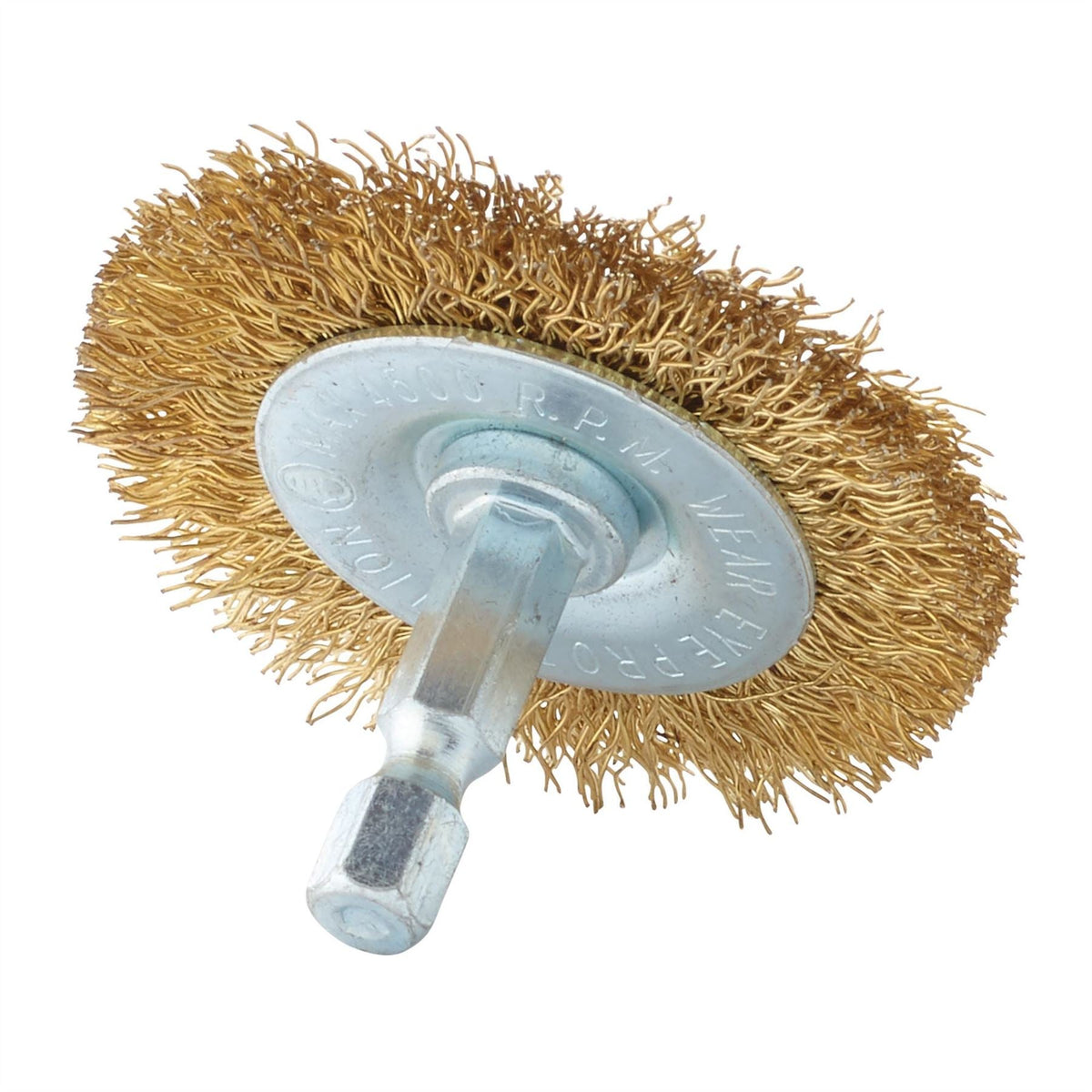 Draper Brassed Steel Crimped Wire Wheel Brush 50mm 41427 White Rose Tools