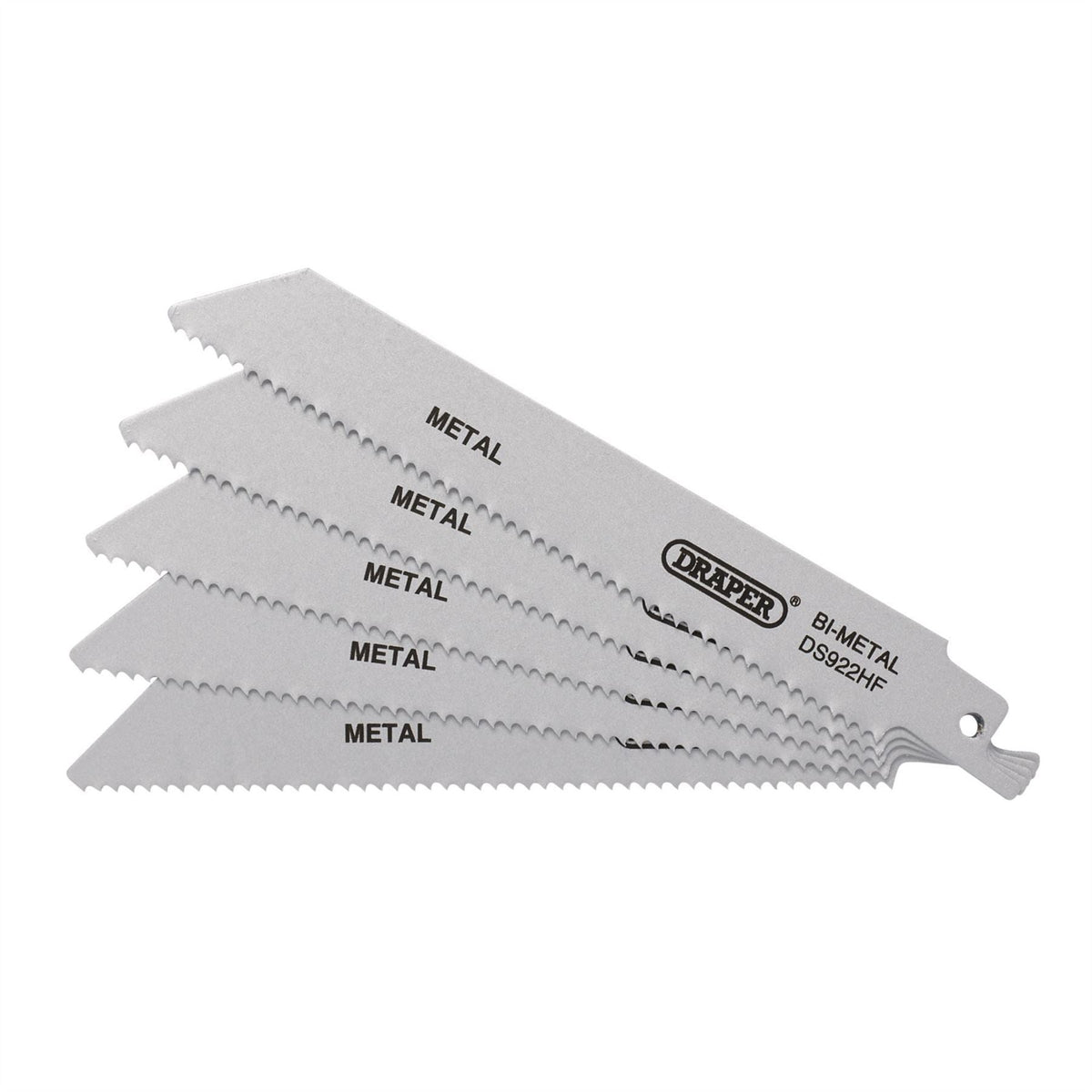 Draper Bi-metal Reciprocating Saw Blades for Metal 150mm 10tpi (Pack of 5) 43460 White Rose Tools