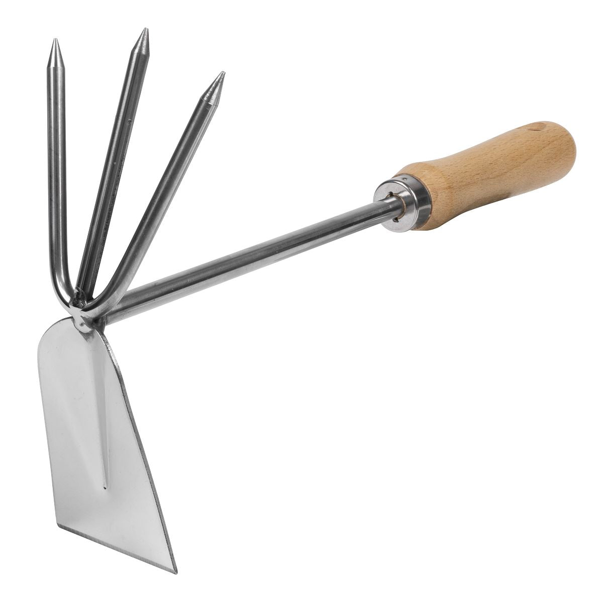 Sealey Premier 2-in-1 Hoe and Cultivator with Ash Handle & Stainless Steel Tines/Blade