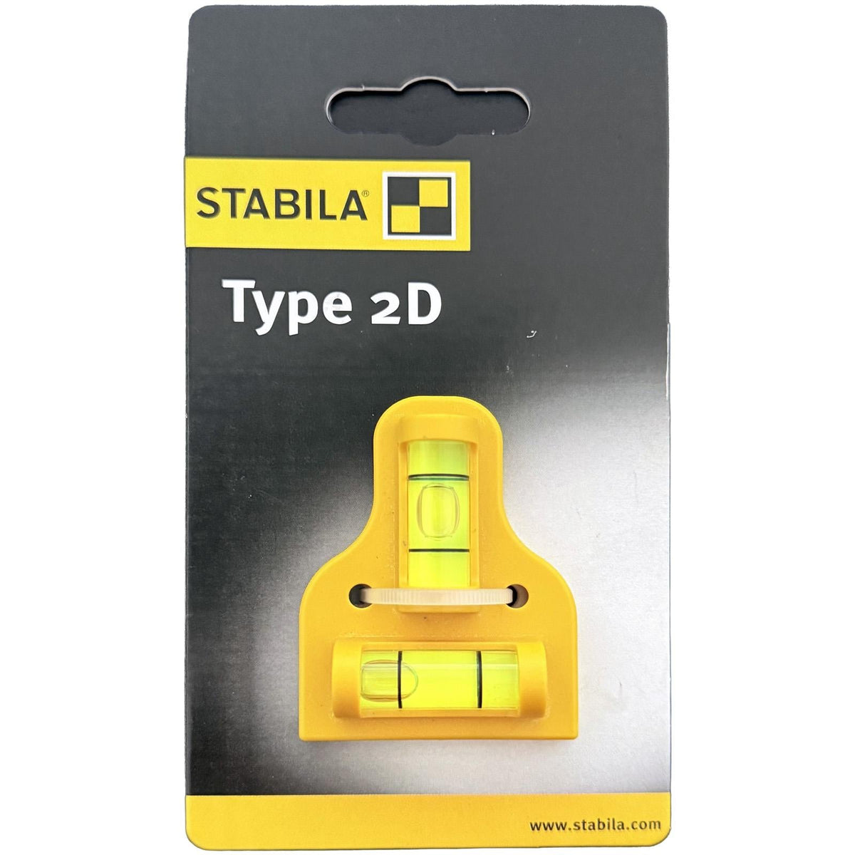 STABILA Type 2D Cross 2 Way Mini Spirit Level 20233 White Rose Tools
