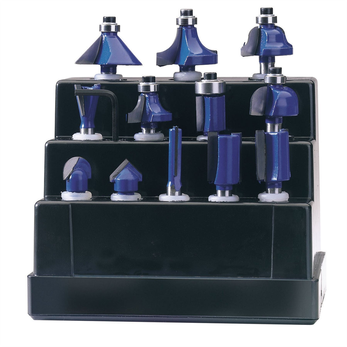 Draper TCT Router Bit Set 1/4" (12 Piece) 72892 White Rose Tools
