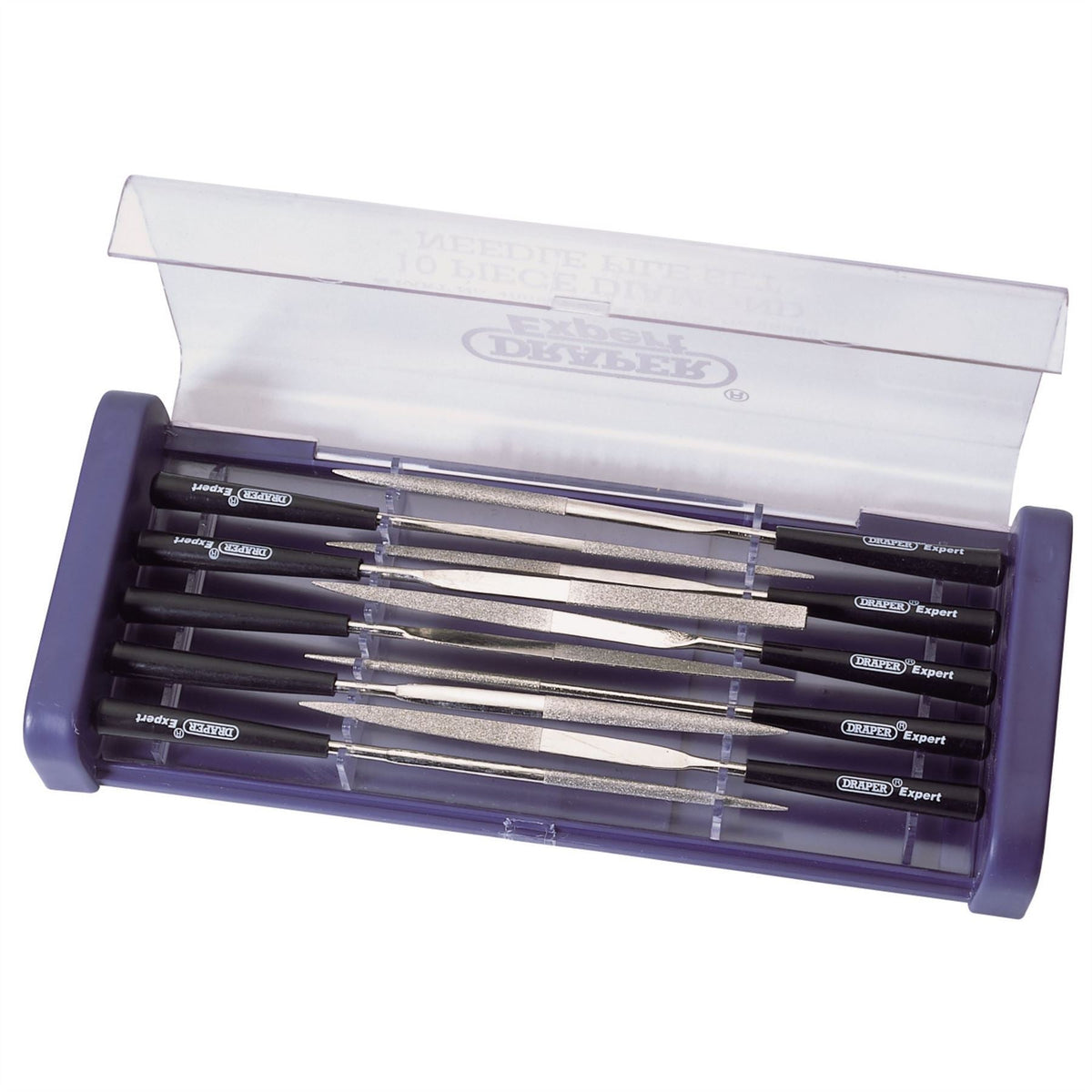 Draper Expert Diamond Needle File Set 140mm (10 Piece) 36326 White Rose Tools