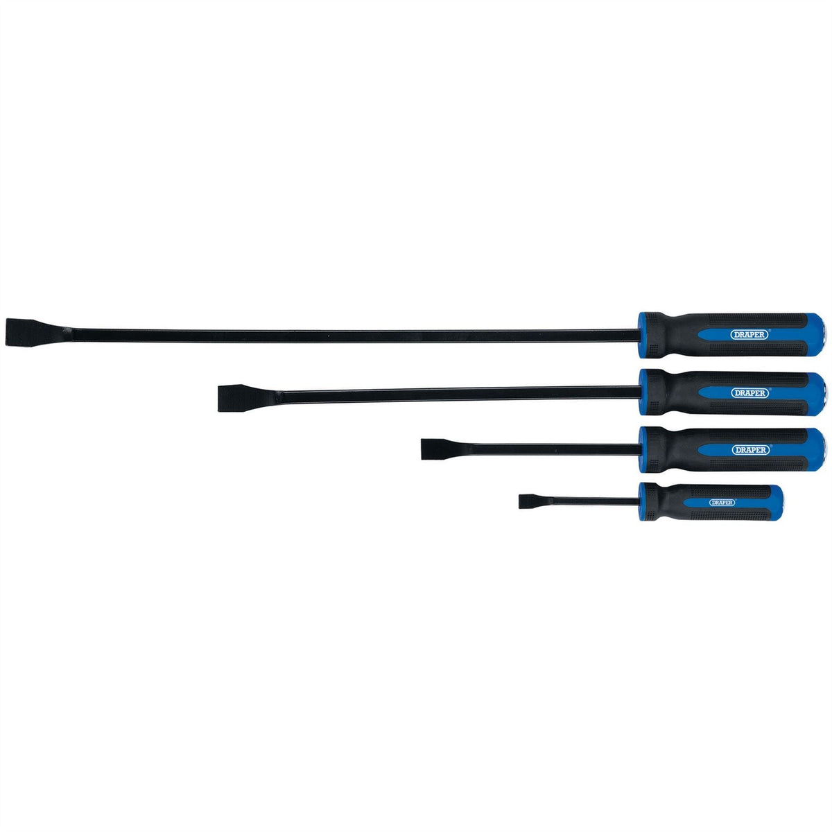 Draper 'Pound Thru' Soft Grip Pry Bar Set (4 Piece) 92034 White Rose Tools