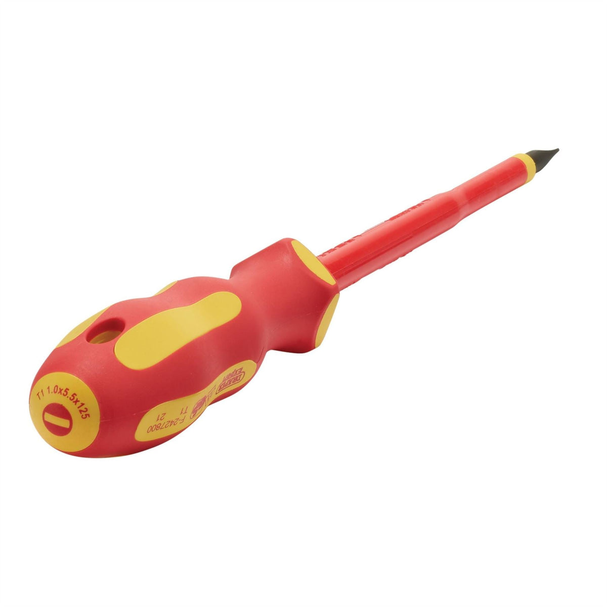 Draper XP1000 VDE Plain Slot Screwdriver 5.5 x 125mm 64419 White Rose Tools