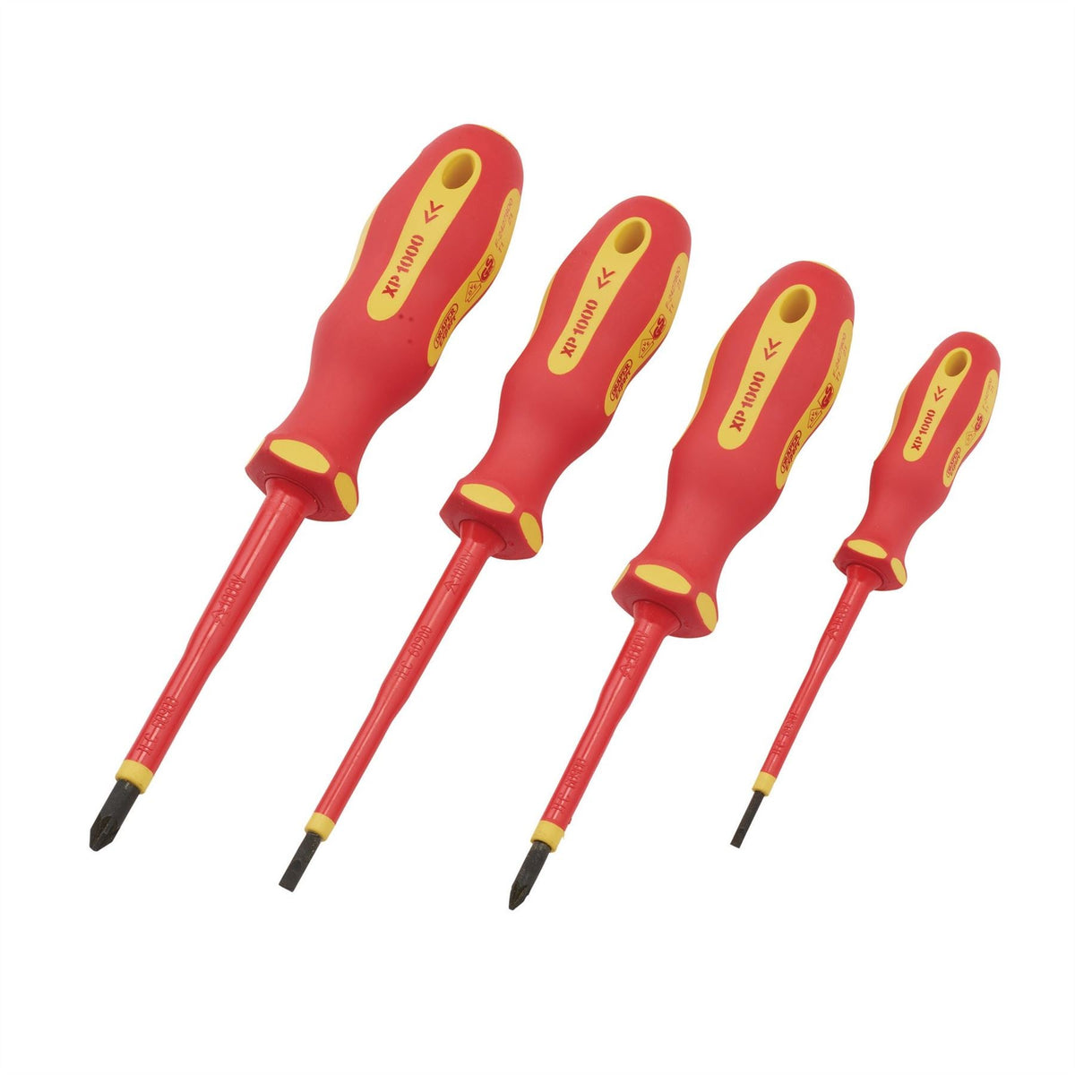 Draper XP1000 VDE Screwdriver Set (4 Piece) 64693 White Rose Tools