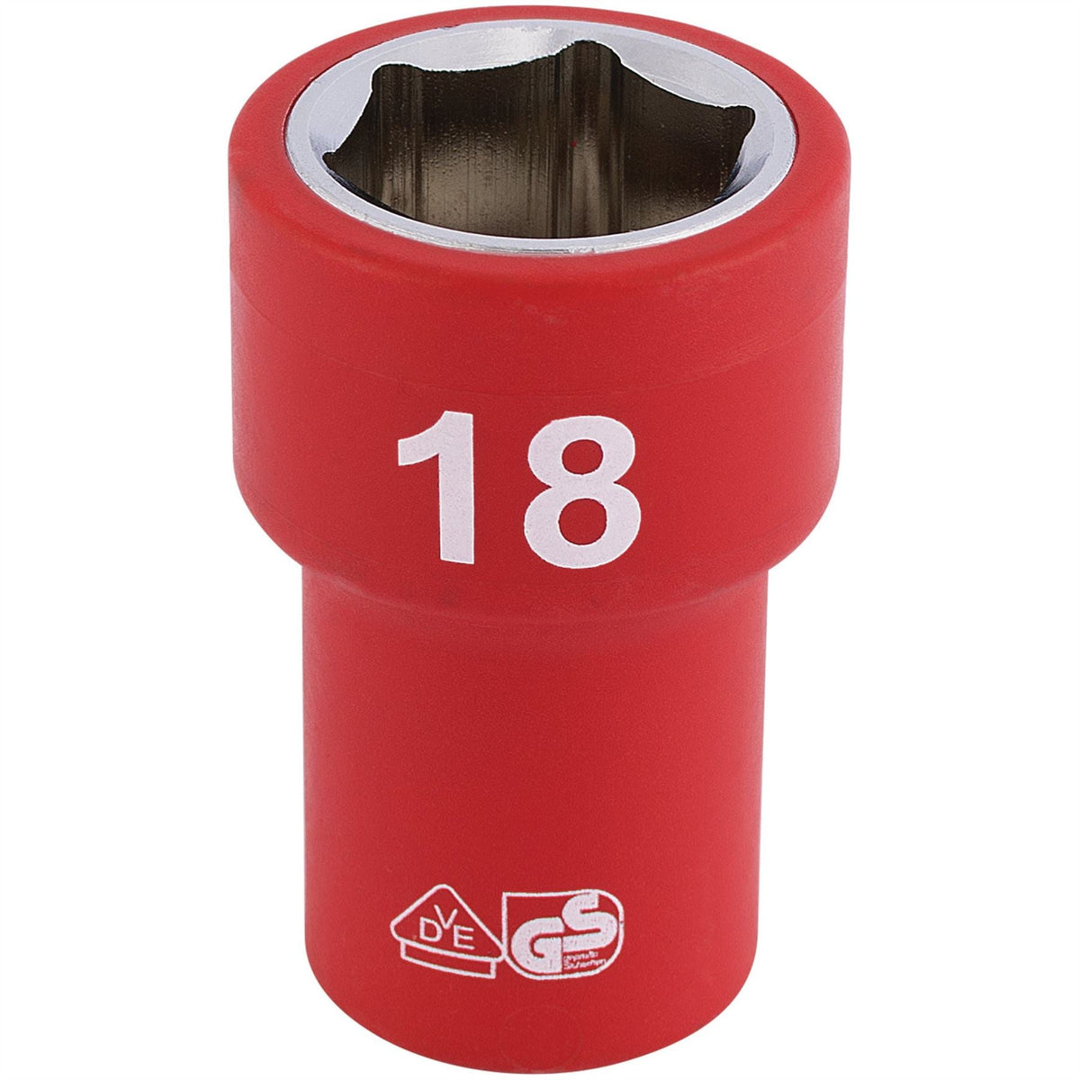 Draper Expert Fully Insulated VDE Socket 3/8" Sq. Dr. 18mm 31724 White Rose Tools