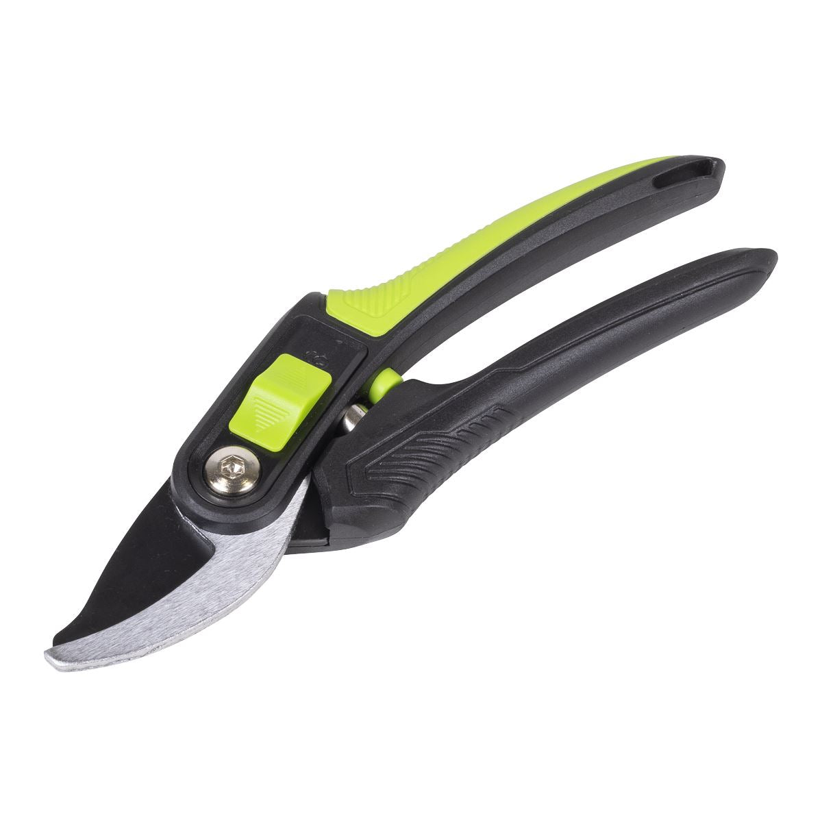 Sealey Bypass Secateurs with Soft Grip Handle, 3-Stage Safety Lock & Carbon Steel Blade, 220mm