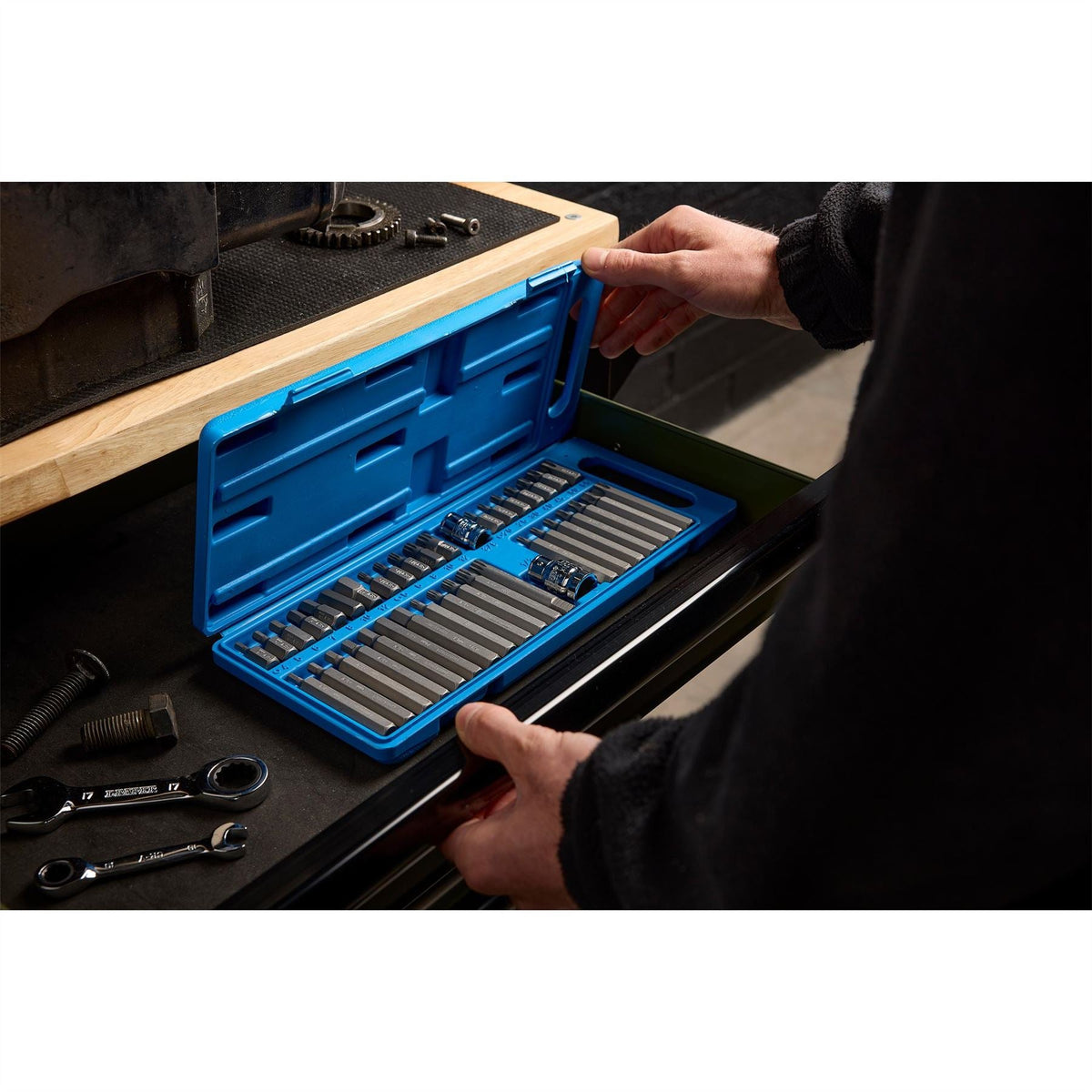 Draper TX-STAR® Hex. & Spline Mechanics Bit Set 3/8 1/2" Sq. Dr. (40 Piece) 33323 White Rose Tools