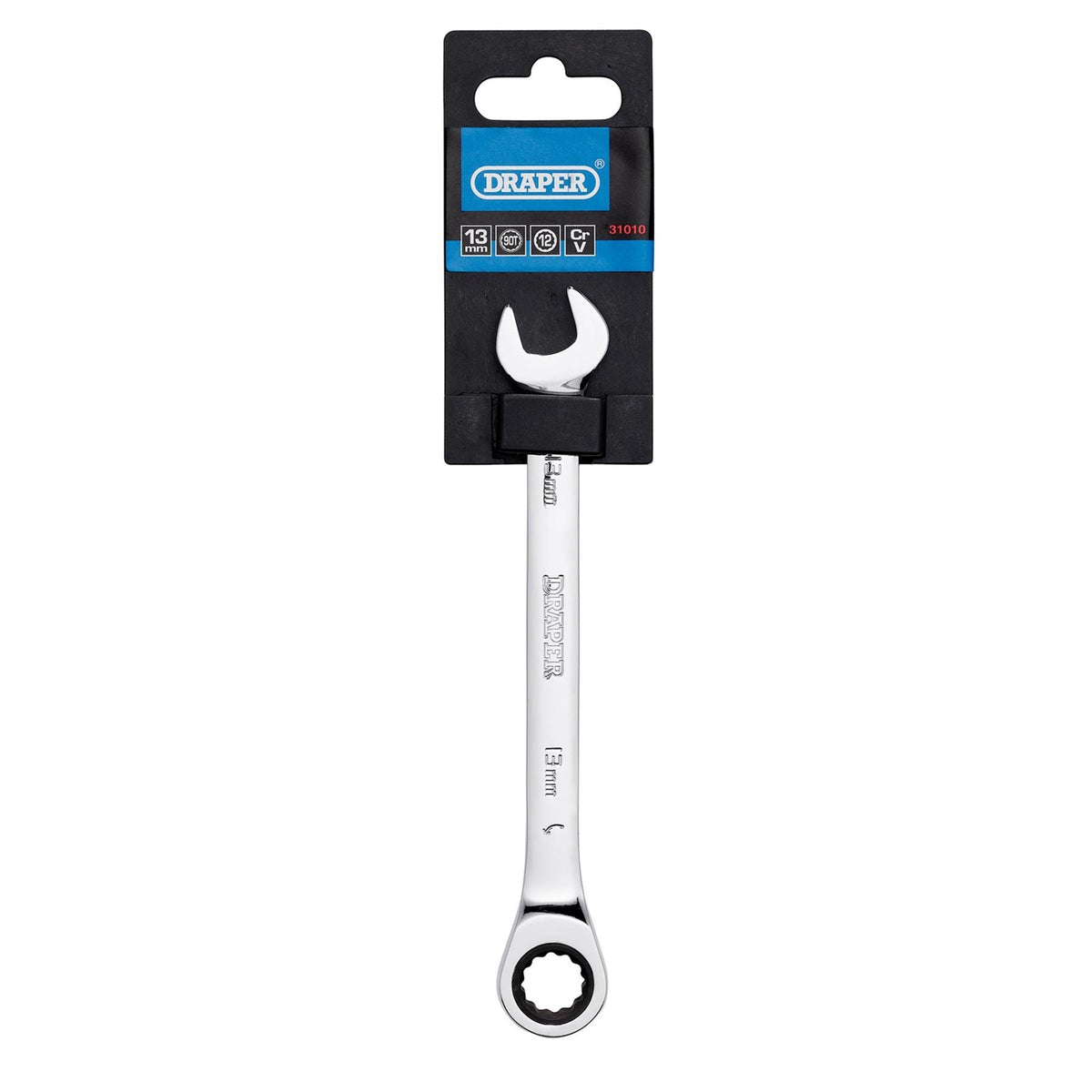 Draper Metric Ratcheting Combination Spanner 13mm 31010 White Rose Tools