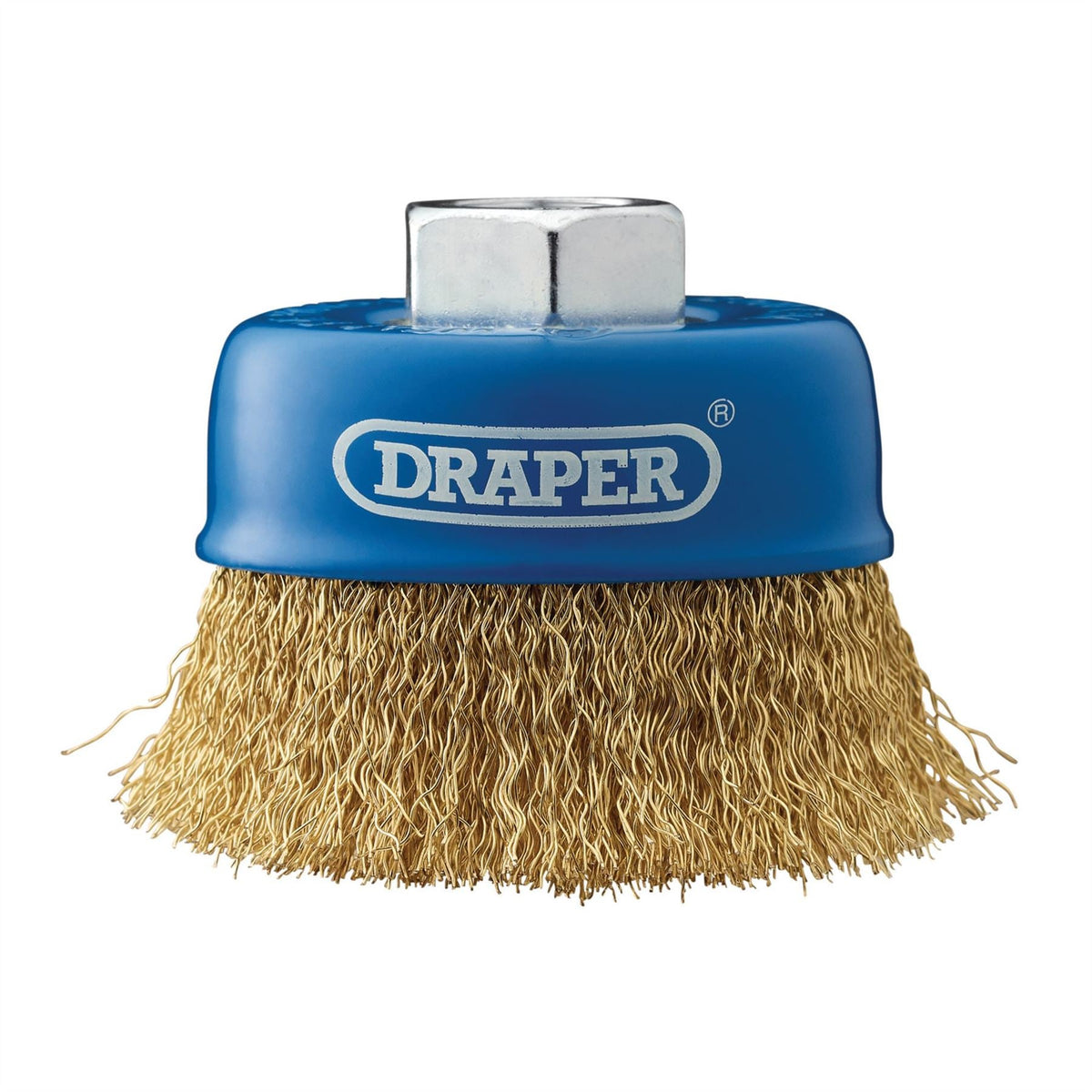 Draper Brassed Steel Crimped Wire Cup Brush 75mm M14 41444 White Rose Tools