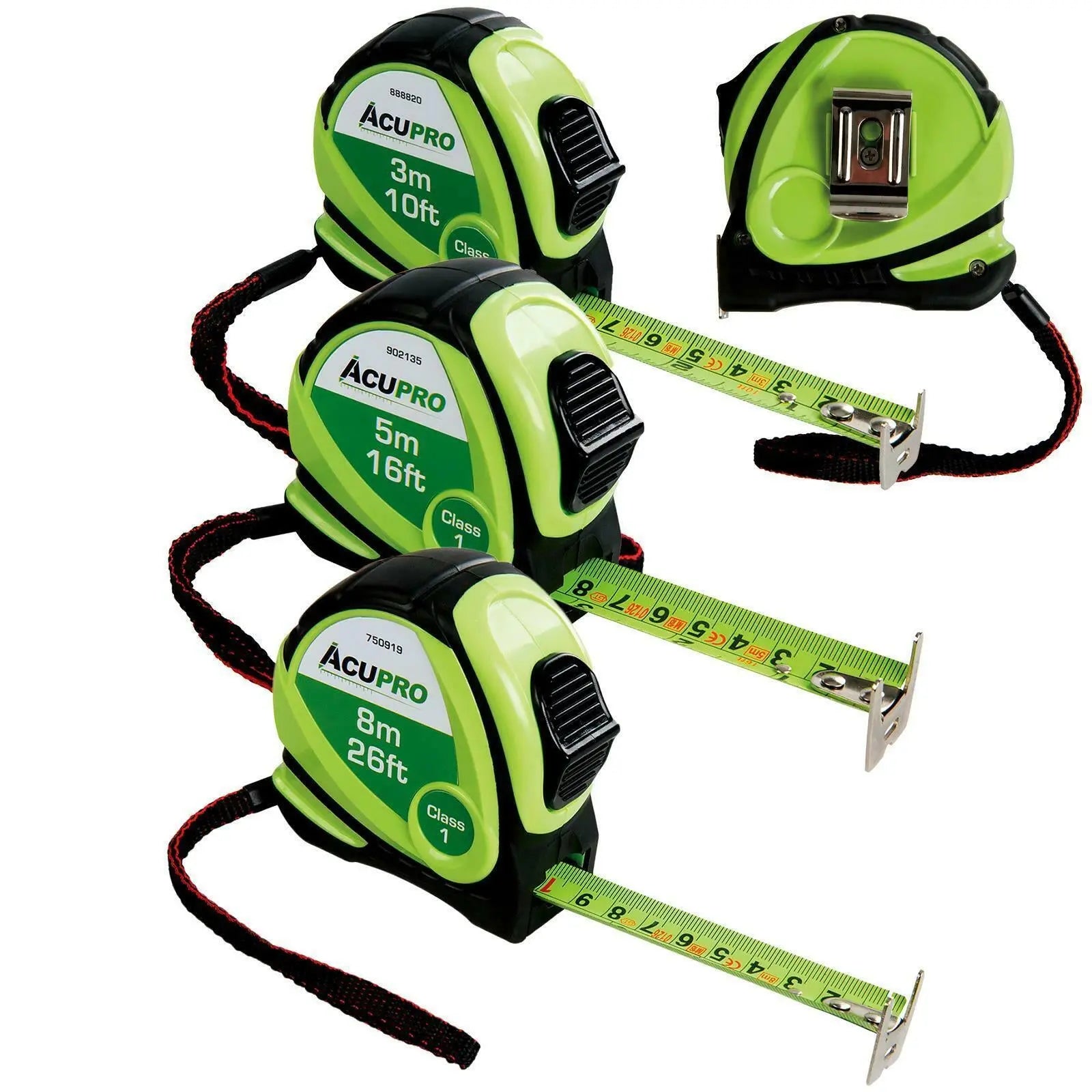 Acupro 3m 5m 8m Tape Measure Class 1 Accuracy Highest Available