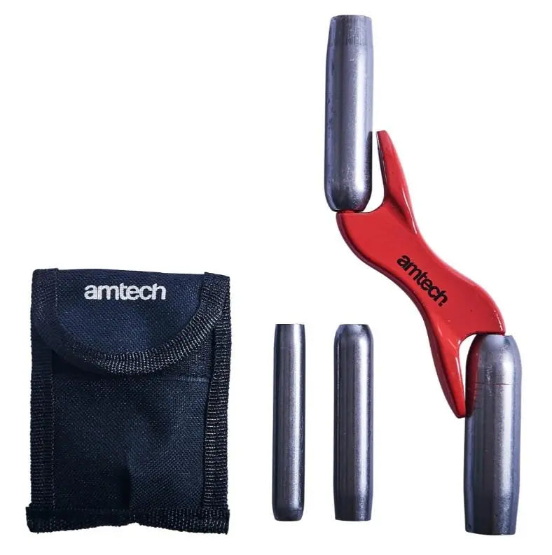 Amtech Brick Jointer Interchangeable Barrel 4 Size 1/2" 5/8" 3/4" 7/8" Pouch White Rose Tools