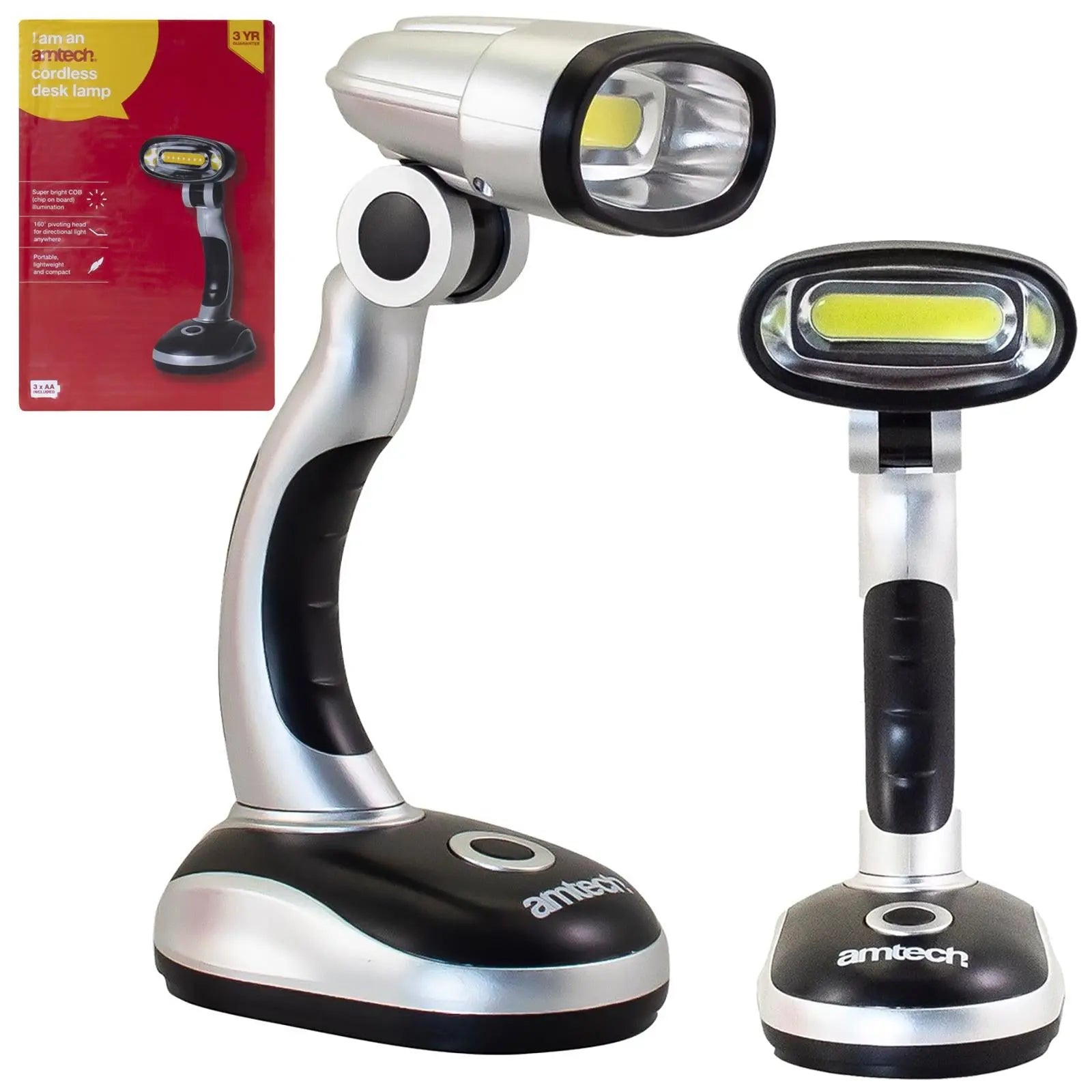 Amtech Cordless Desk Lamp  White Rose Tools