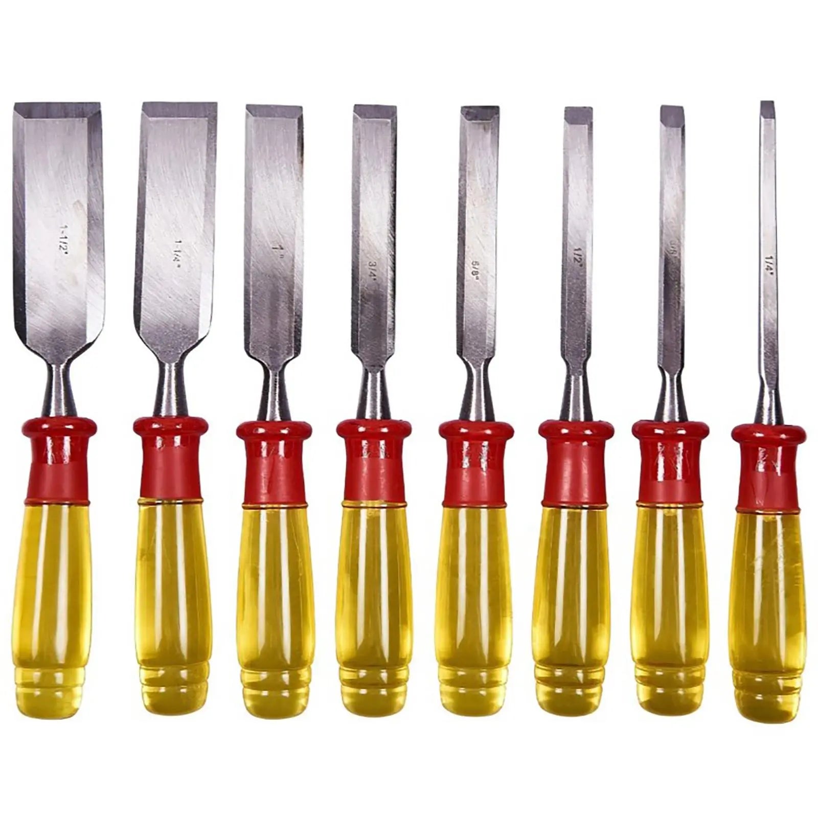 Amtech Wood Chisel Set Split Proof Wooden Box Bevel Edges Hardened Blades  White Rose Tools