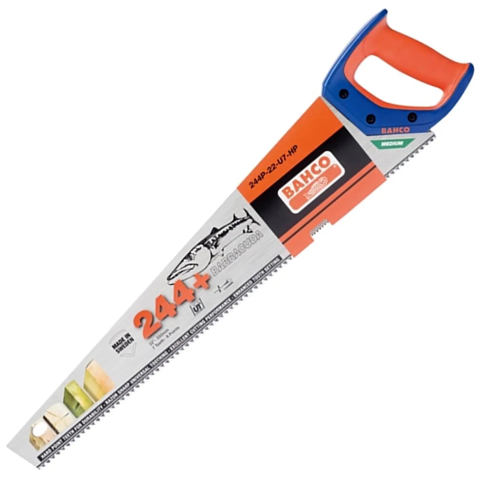 Bahco 244+ 22" Barracuda Hand Saw 7 TPI