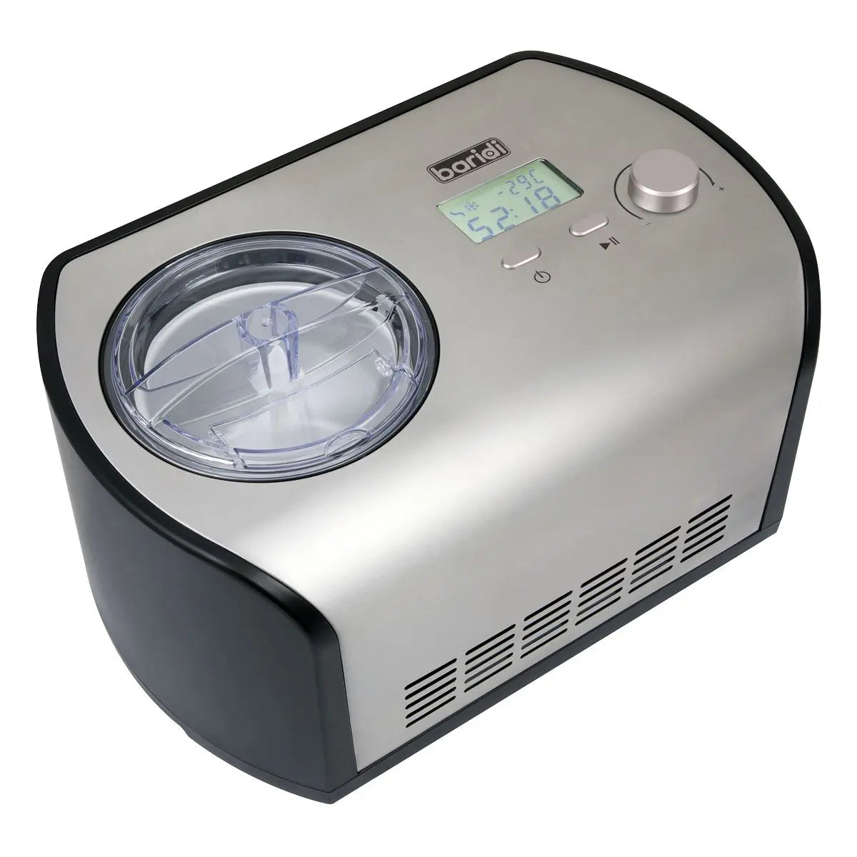 Baridi 1.2L Automatic Churning Ice Cream Machine, Fast Freeze Compressor Cooling White Rose Tools