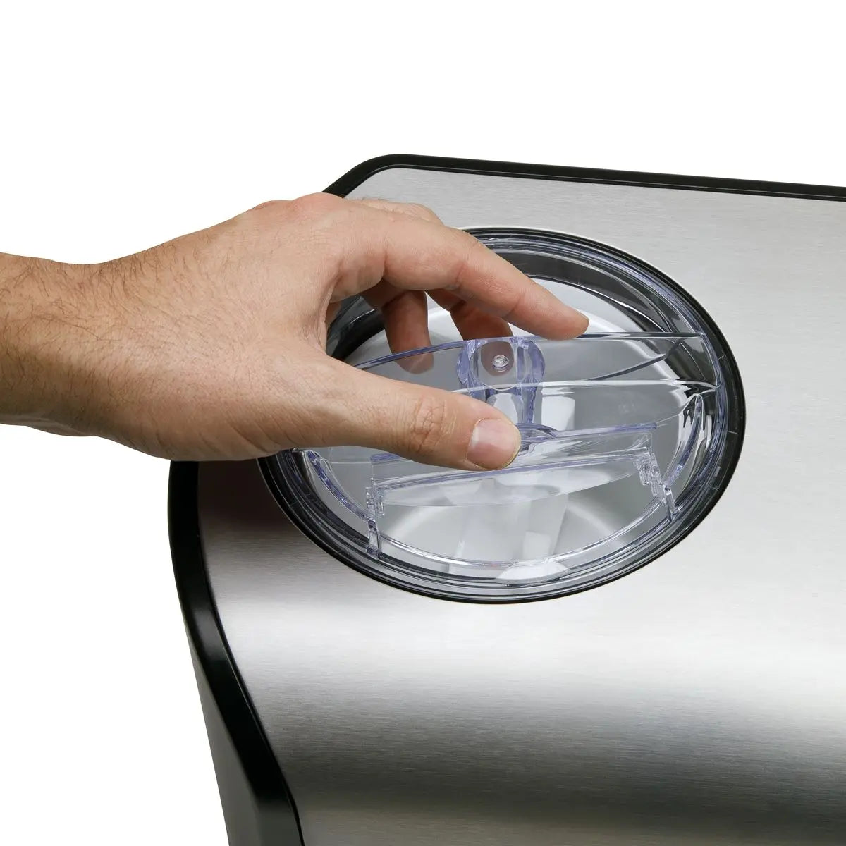 Baridi 1.2L Automatic Churning Ice Cream Machine, Fast Freeze Compressor Cooling White Rose Tools