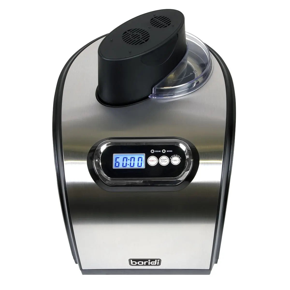 Baridi 1.5L Ice Cream, Gelato & Sorbet Machine with Fast-Freeze Compressor Cooling White Rose Tools