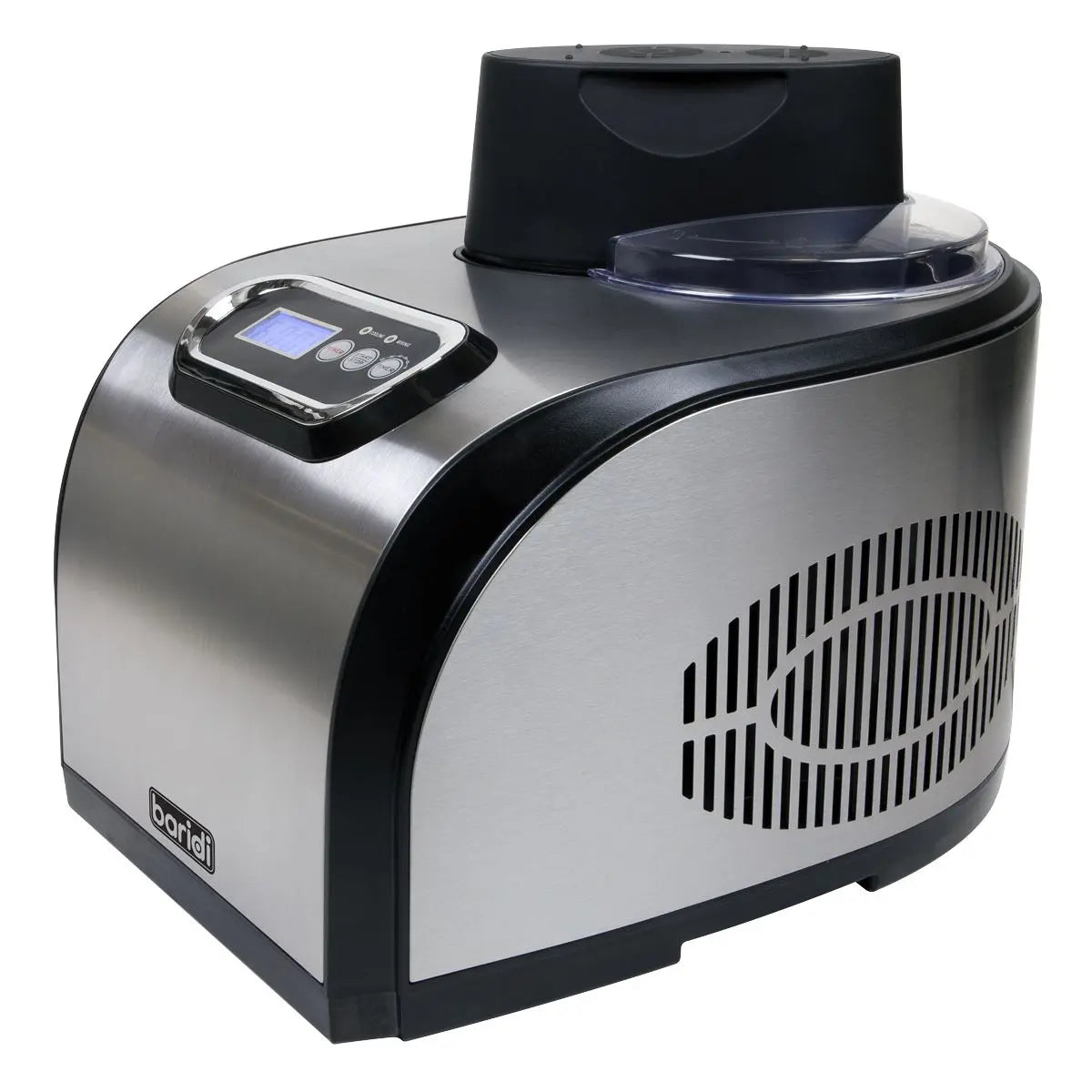 Baridi 1.5L Ice Cream, Gelato & Sorbet Machine with Fast-Freeze Compressor Cooling White Rose Tools