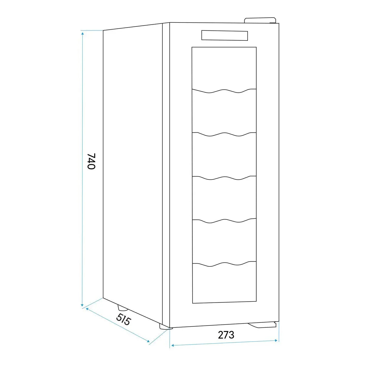 Baridi 12 Bottle Wine Cooler with Digital Touchscreen Controls & LED Light, Black  White Rose Tools