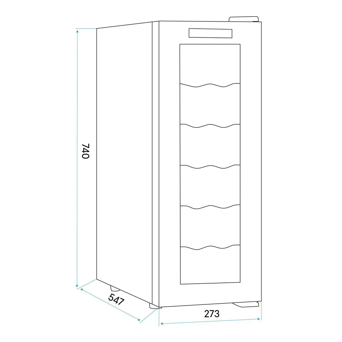 Baridi 12 Bottle Wine Cooler with Digital Touchscreen Controls & LED Light, Black  White Rose Tools