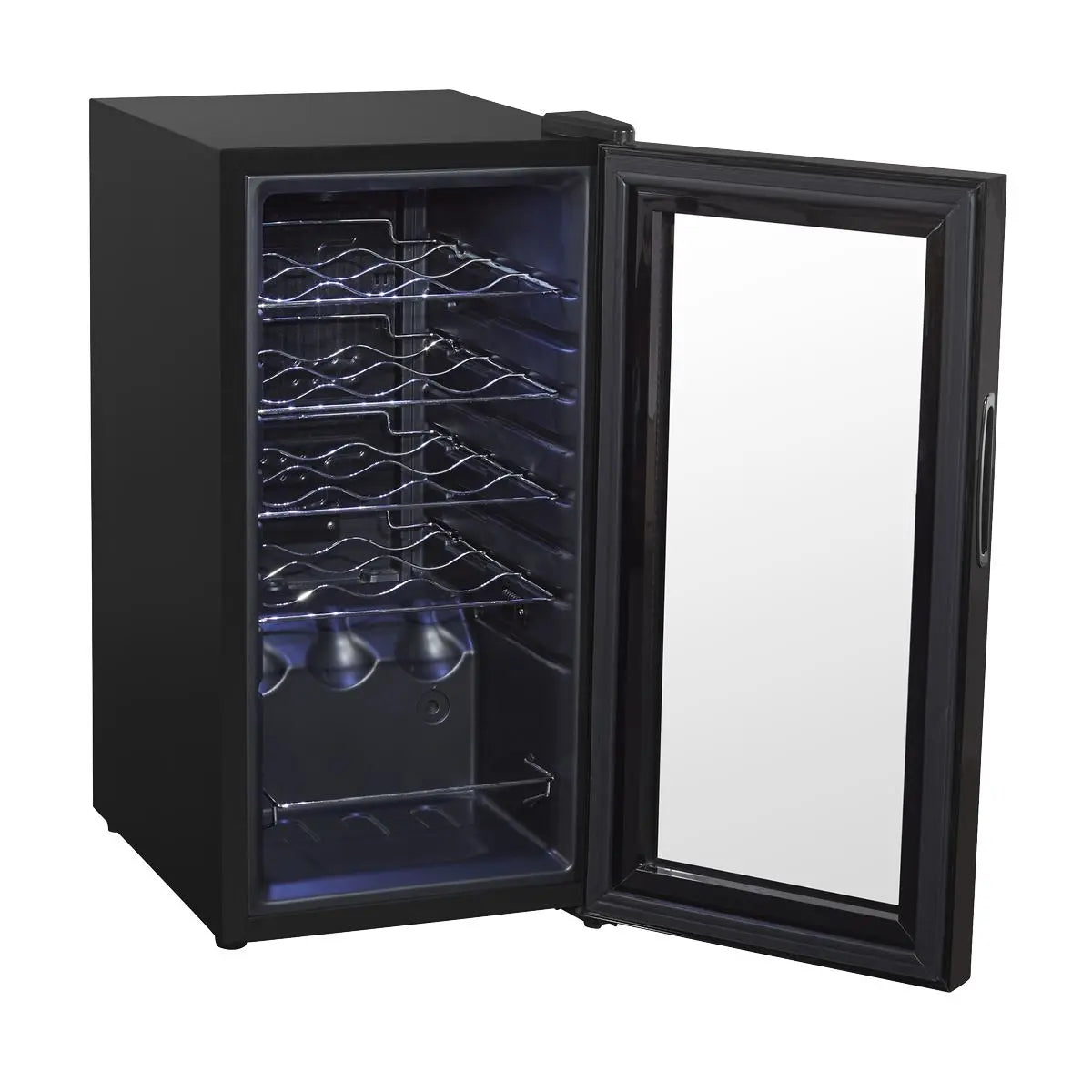 Baridi 15 Bottle Wine Fridge with Digital Touchscreen Controls & LED Light, Black  White Rose Tools