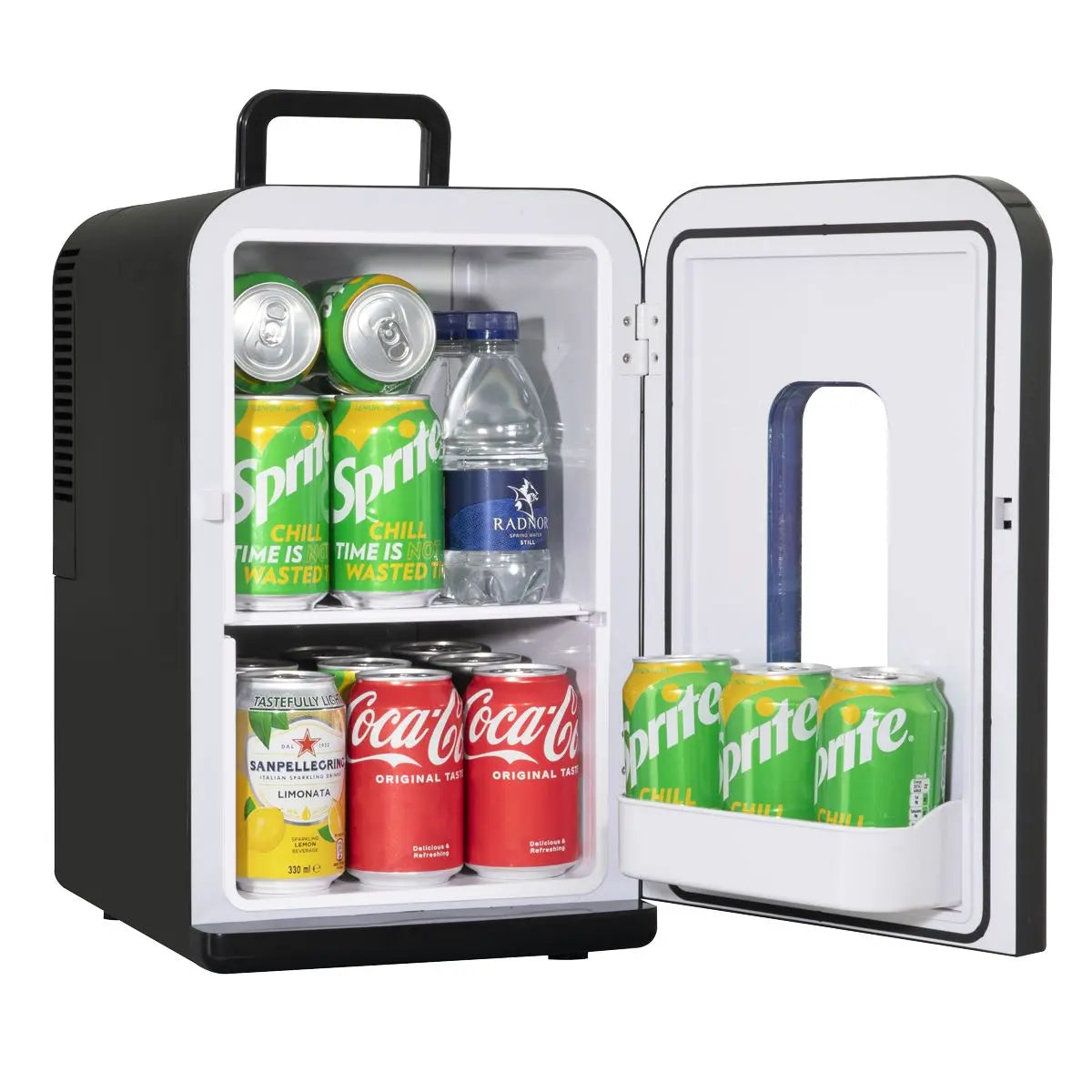 Baridi 15L Mini Fridge Cooler & Warmer, 12V/230V, Perfect for Car, Bedroom, Camping, Makeup, Black - DH95 White Rose Tools