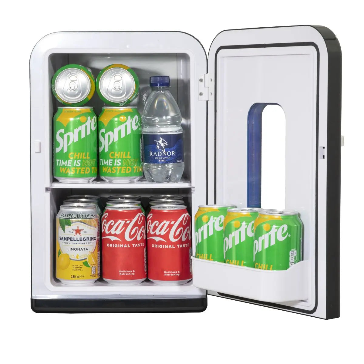 Baridi 15L Mini Fridge Cooler & Warmer, 12V/230V, Perfect for Car, Bedroom, Camping, Makeup, Black - DH95 White Rose Tools