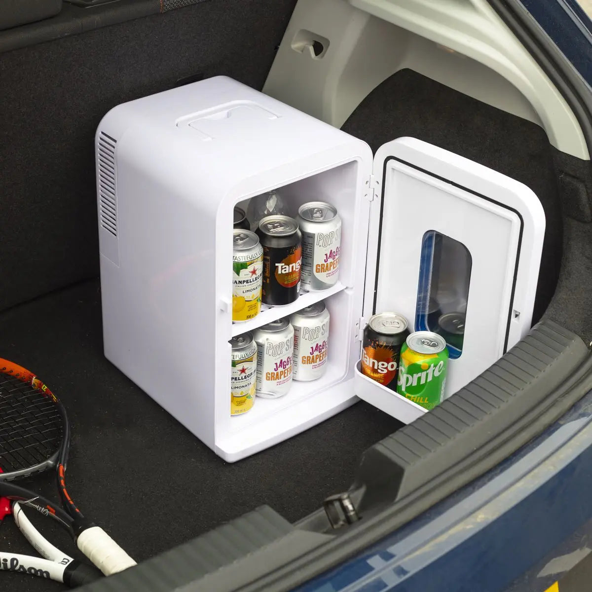 Baridi 15L Mini Fridge Cooler & Warmer, 12V/230V, Perfect for Car, Bedroom, Camping, Makeup, White - DH94 White Rose Tools