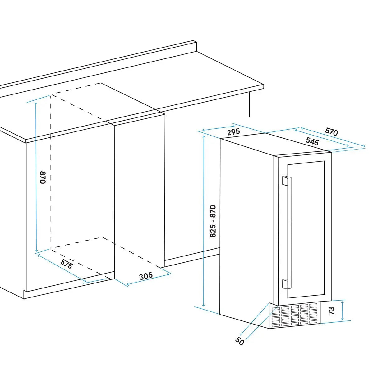 Baridi 17 Bottle Dual Zone Slim 30cm Wine Cooler, Touch Screen, Black  White Rose Tools