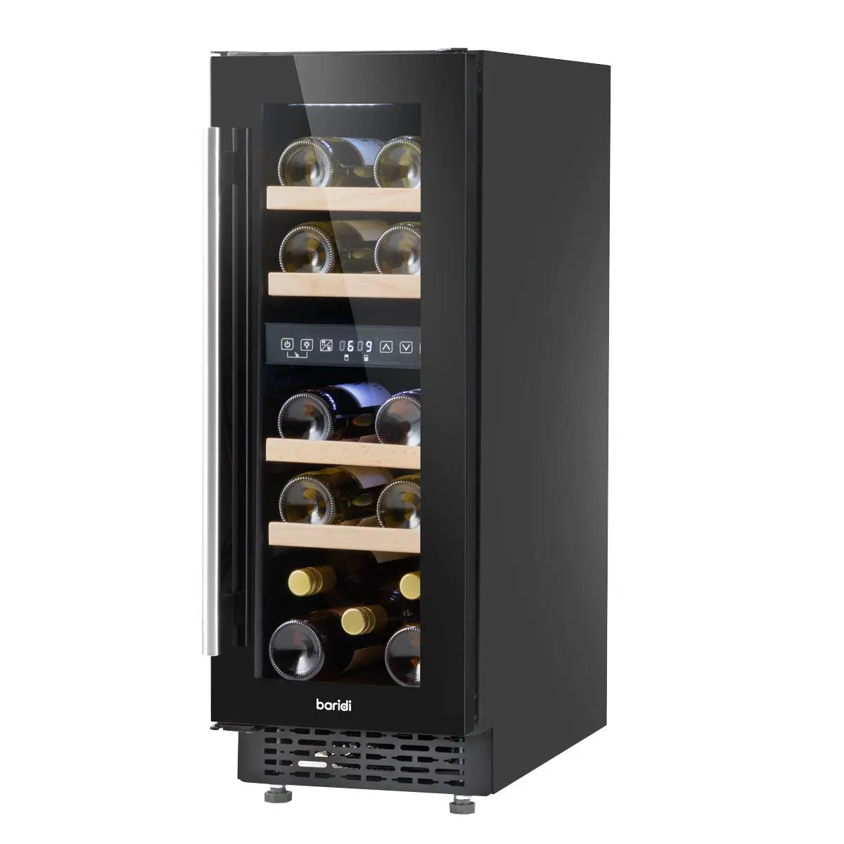 Baridi 17 Bottle Dual Zone Slim 30cm Wine Cooler, Touch Screen, Black  White Rose Tools