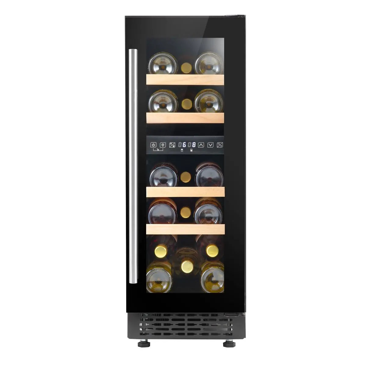 Baridi 17 Bottle Dual Zone Slim 30cm Wine Cooler, Touch Screen, Black  White Rose Tools