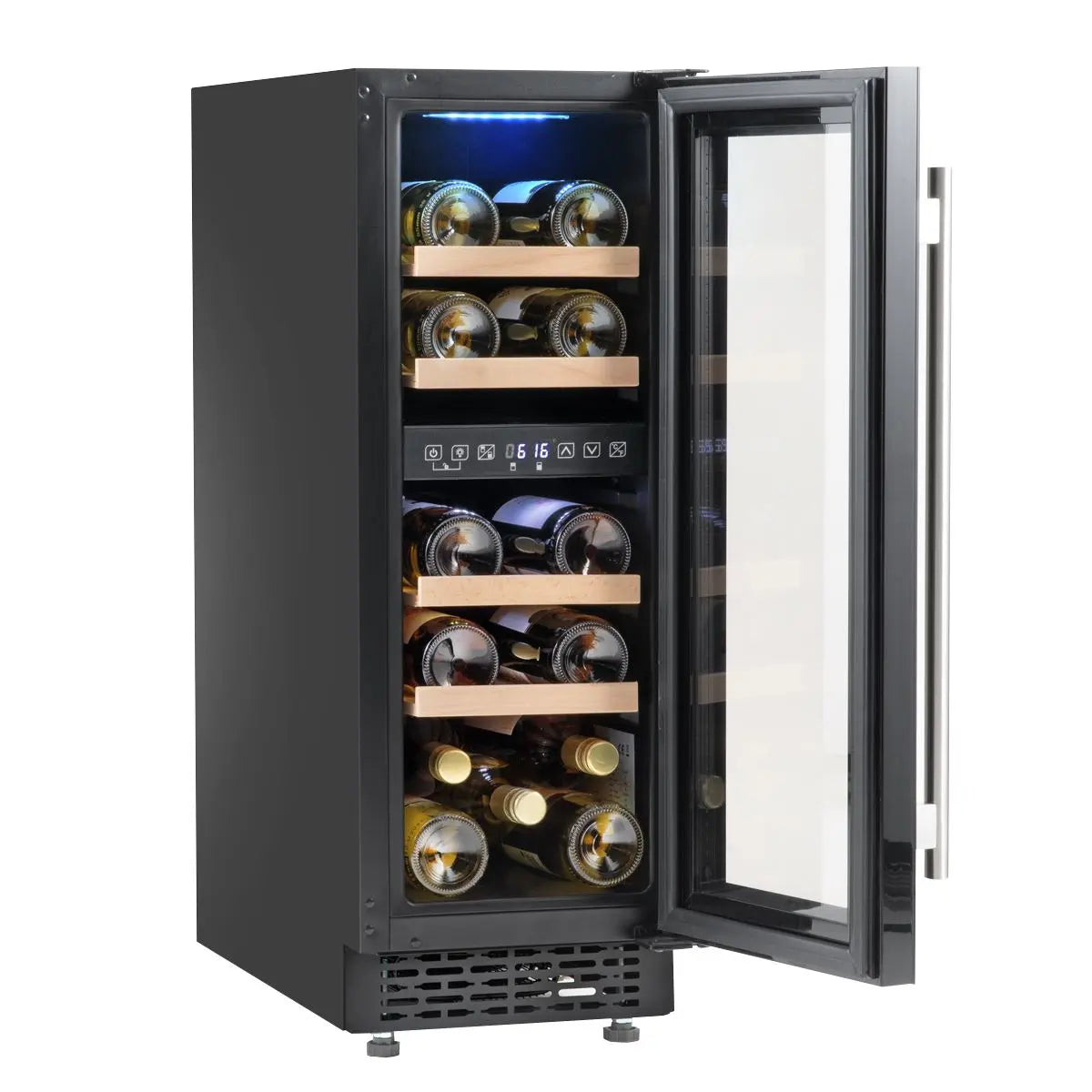 Baridi 17 Bottle Dual Zone Slim 30cm Wine Cooler, Touch Screen, Black  White Rose Tools