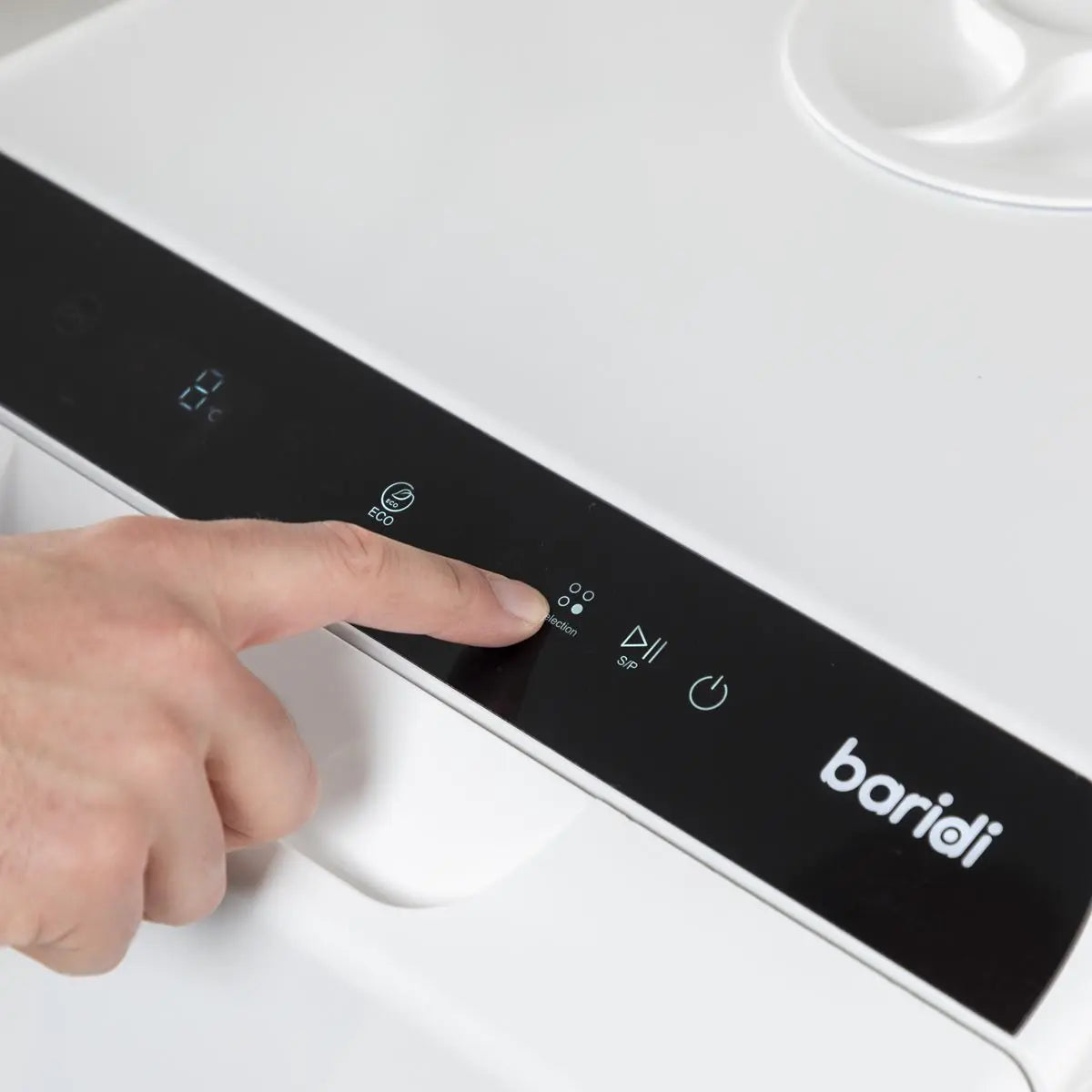 Baridi 2-4 Place Settings Mini Portable Tabletop Dishwasher, 5 Wash Functions  White Rose Tools