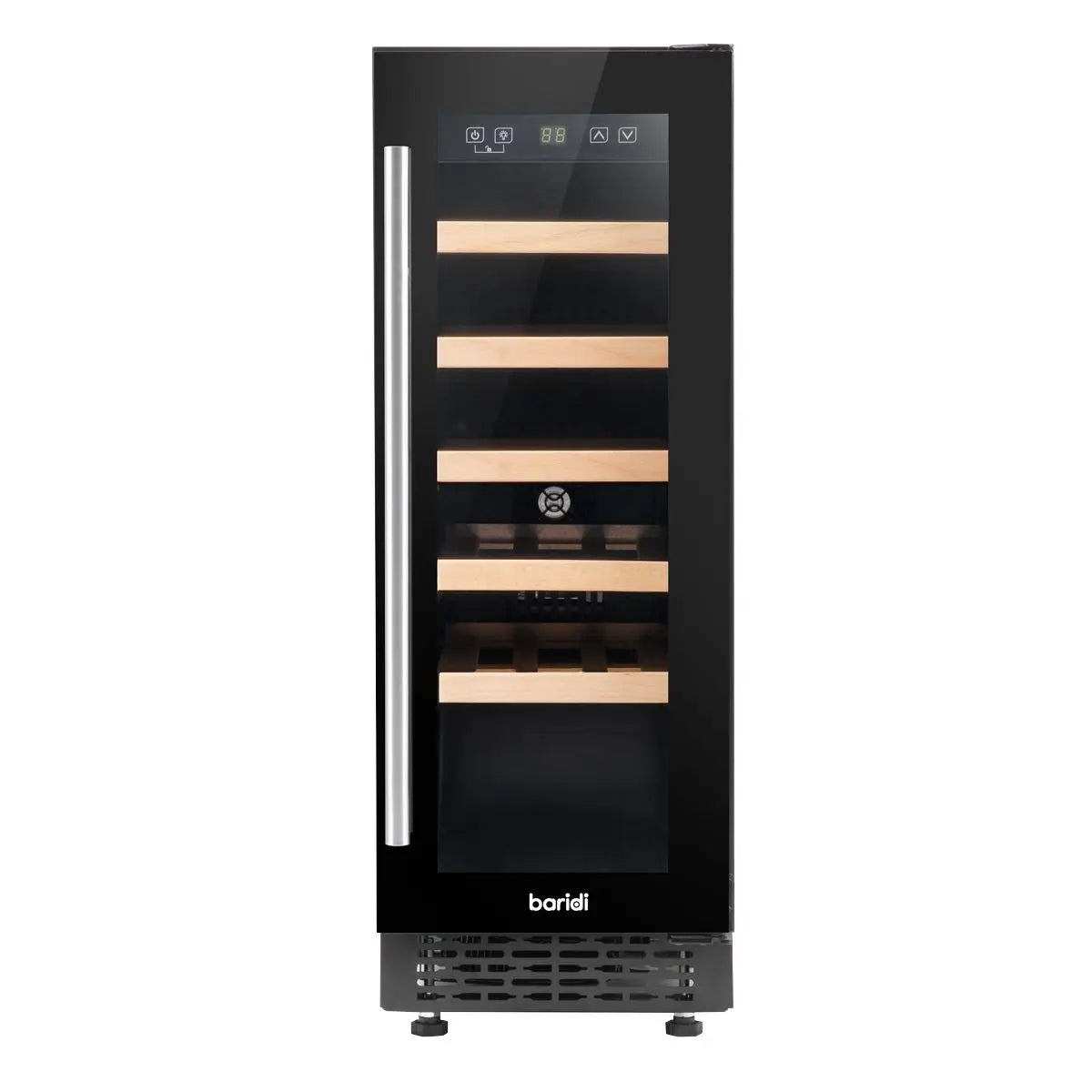 Baridi 20 Bottle Slim 30cm Built-In Wine Cooler, Touchscreen Controls, Black  White Rose Tools