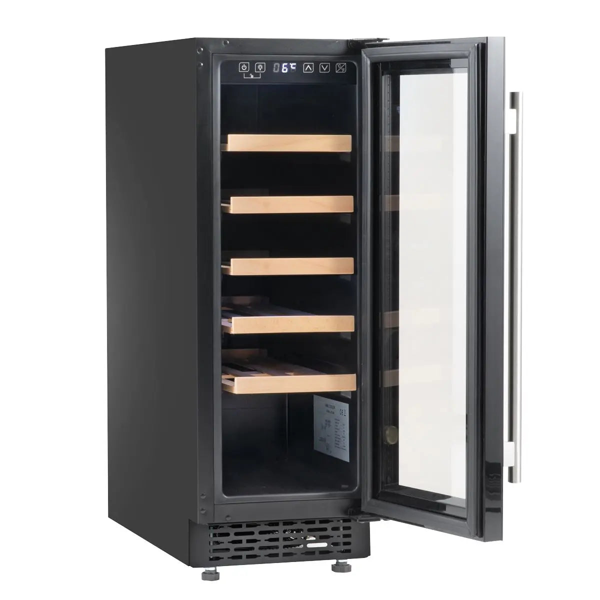 Baridi 20 Bottle Slim 30cm Built-In Wine Cooler, Touchscreen Controls, Black  White Rose Tools