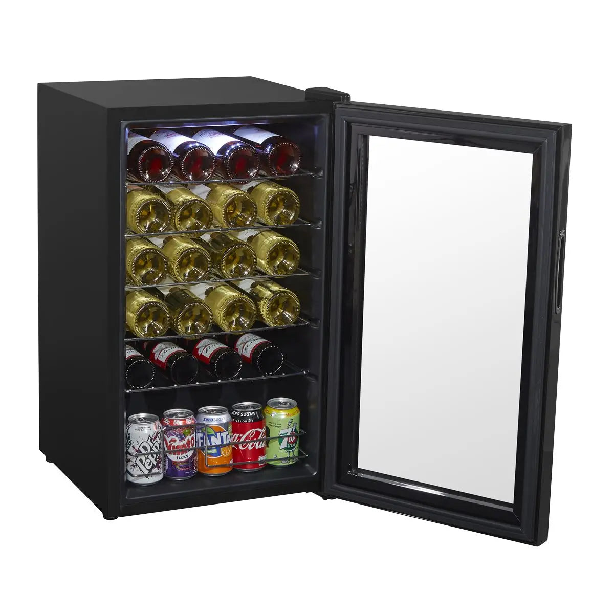 Baridi 24 Bottle Wine Fridge with Digital Touchscreen Controls & LED Light, Black White Rose Tools