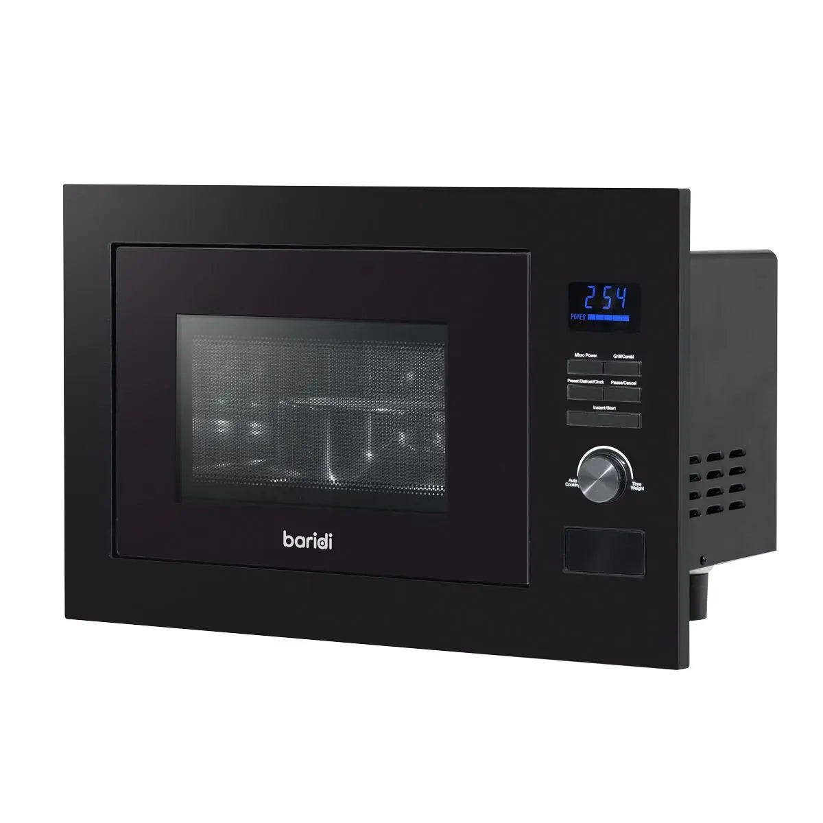 Baridi 25L Integrated Microwave Oven with Grill, 900W, Sensor Touch Controls, Black  White Rose Tools