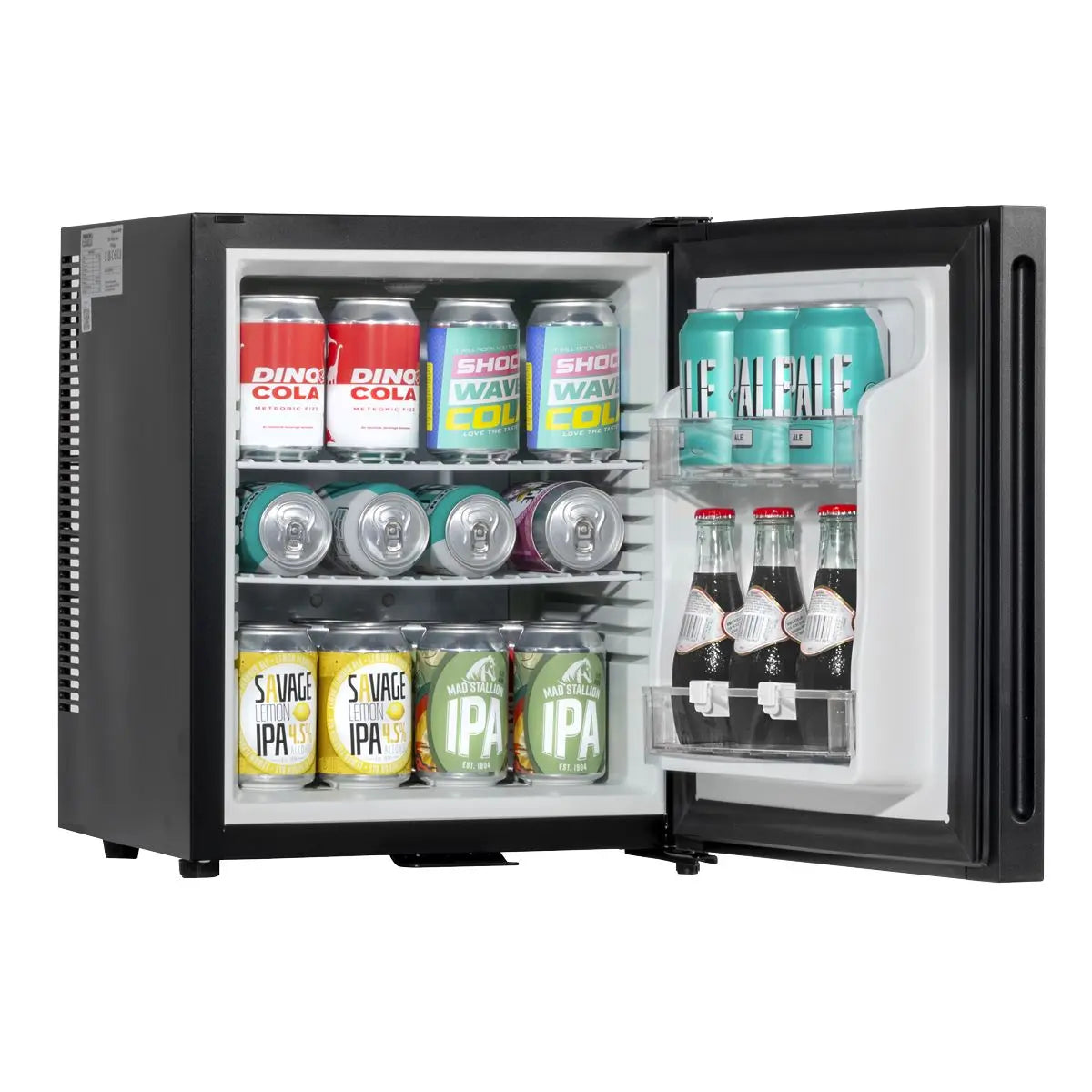 Baridi 25L Ultra Quiet Drinks & Wine Mini Cooler Fridge with LED Light, Black White Rose Tools