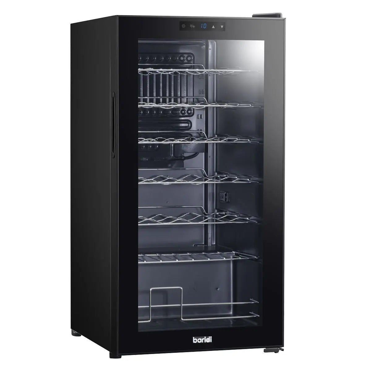 Baridi 28 Bottle Wine Fridge with Digital Touchscreen Controls & LED Light, Black  White Rose Tools