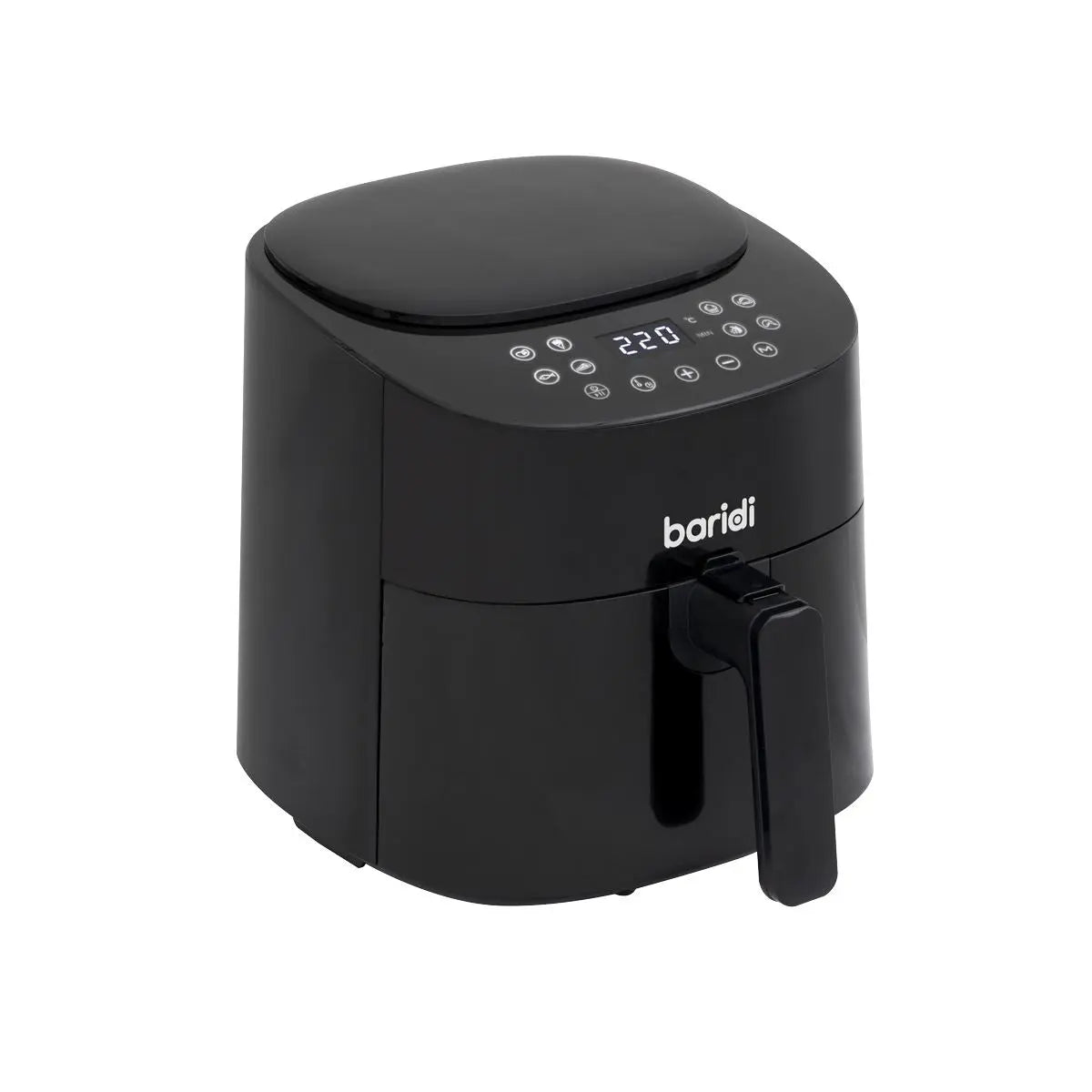Baridi 3.5L Low Fat Air Fryer with Digital Rapid Air Oil Free Circulation System, 1300W, 8 Presets White Rose Tools