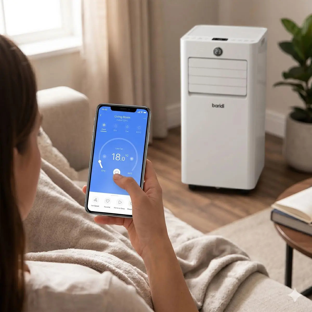Baridi 4-in-1 Portable Air Conditioner with Window Sealing Kit 5,000Btu/hr - White White Rose Tools