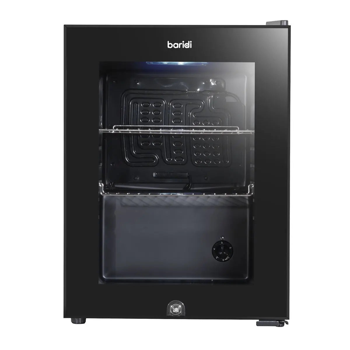 Baridi 40L Drinks Mini Fridge with LED Light, Black and Glass Door White Rose Tools