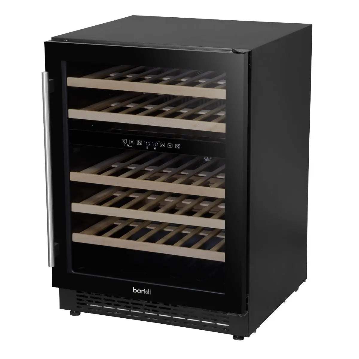 Baridi 46 Bottle Wine Cellar Fridge with Digital Touch Screen Controls, Black White Rose Tools
