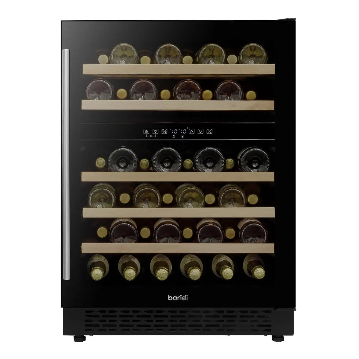Baridi 46 Bottle Wine Cellar Fridge with Digital Touch Screen Controls, Black White Rose Tools