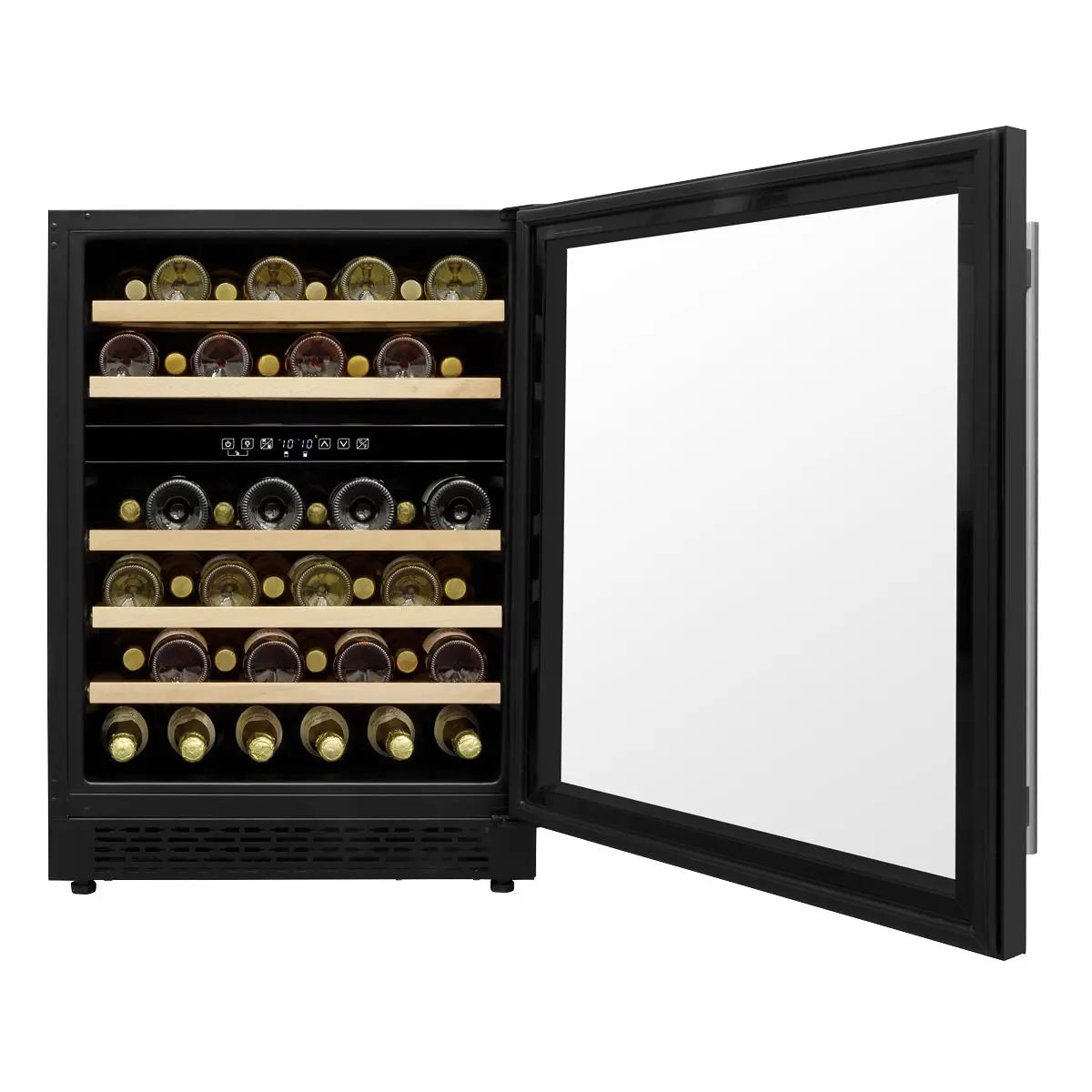 Baridi 46 Bottle Wine Cellar Fridge with Digital Touch Screen Controls, Black White Rose Tools