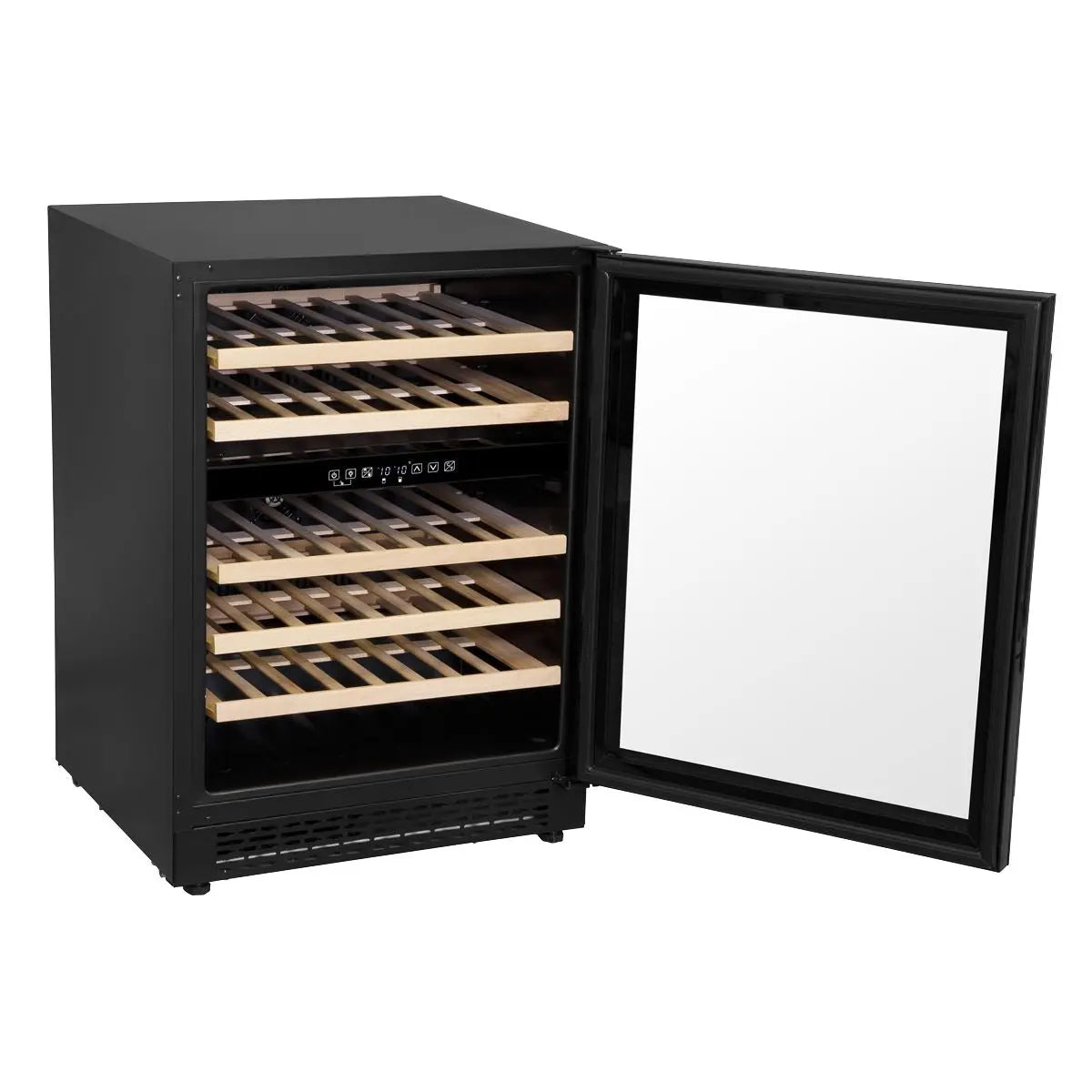 Baridi 46 Bottle Wine Cellar Fridge with Digital Touch Screen Controls, Black White Rose Tools